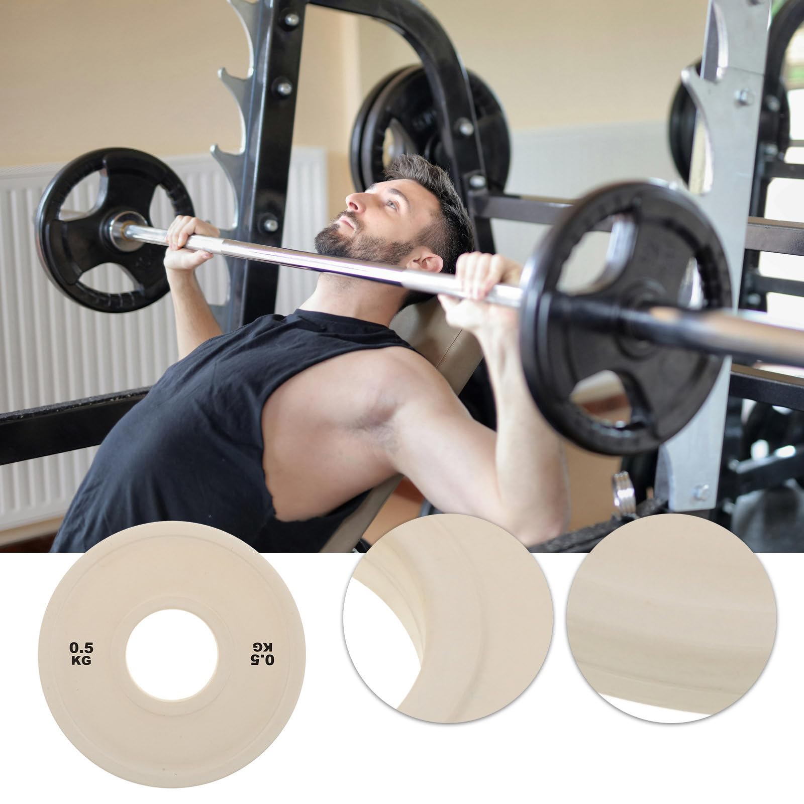 Placa de Peso Fraccionaria de Goma 0, 5kg para Entrenamiento