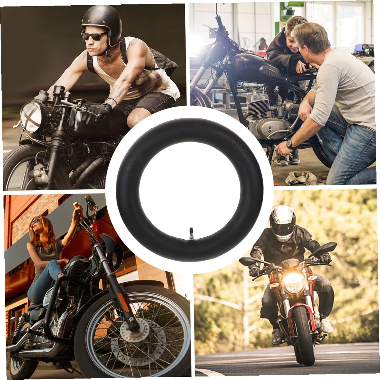 Cámara de Aire de Goma para Reemplazo de Neumáticos Off-road 3.00-12 Pulgadas Resistente y Cómoda para Motocicleta Todoterreno