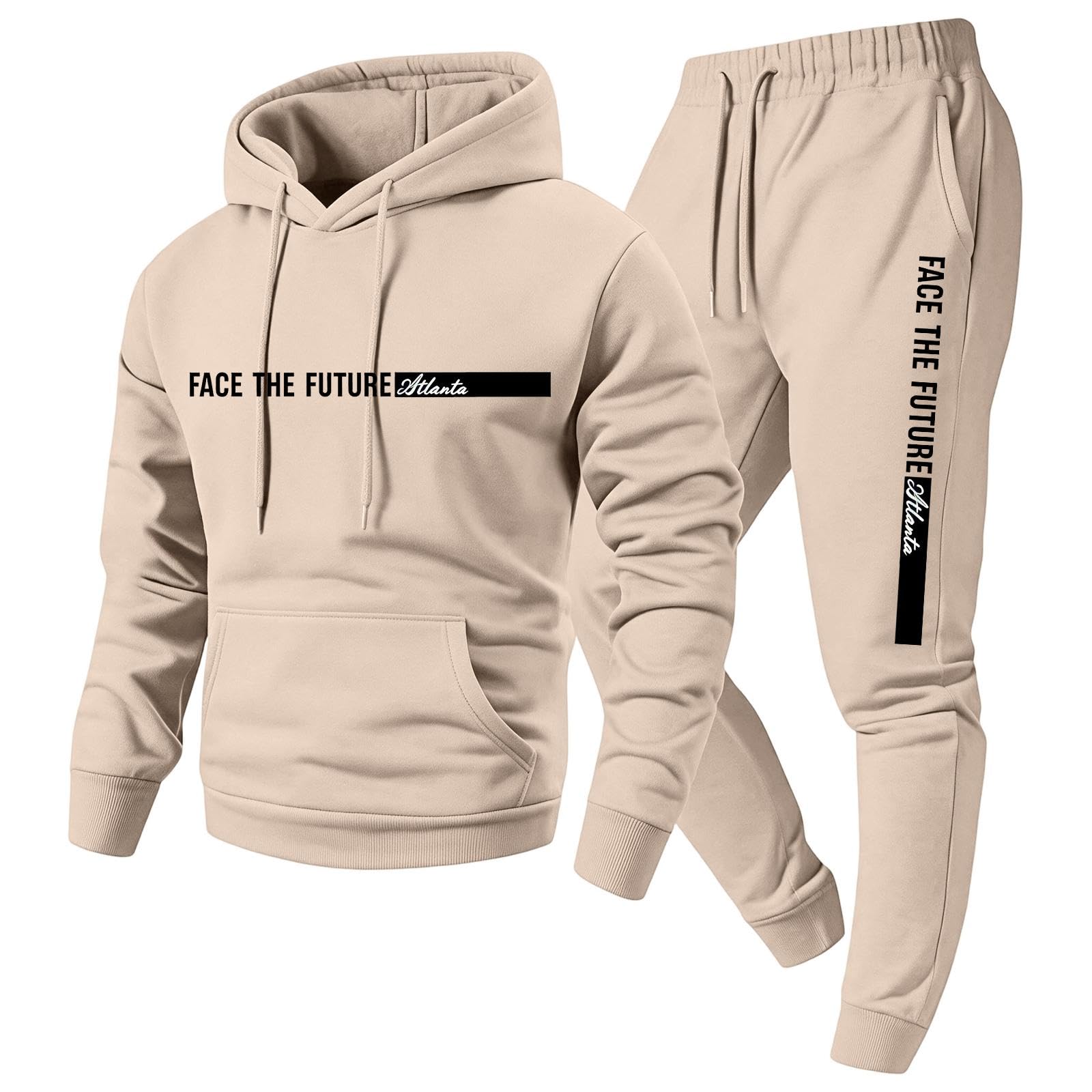 Men's Hoodie Tracksuit 2 Piece Outfits Athletic Casual Sweatsuit