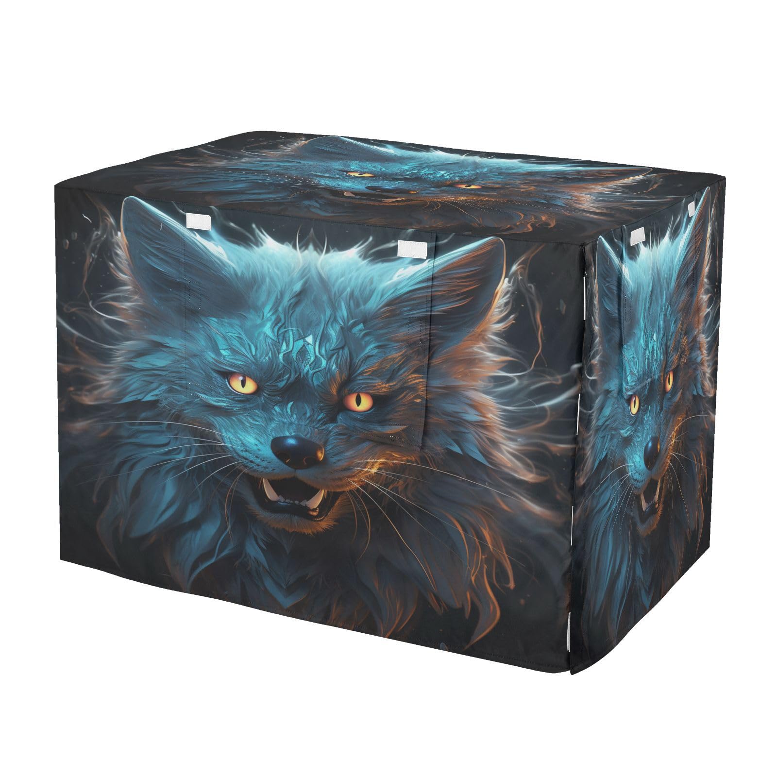 Housse de cage chien renard bleu imperméable pour intérieur et extérieur