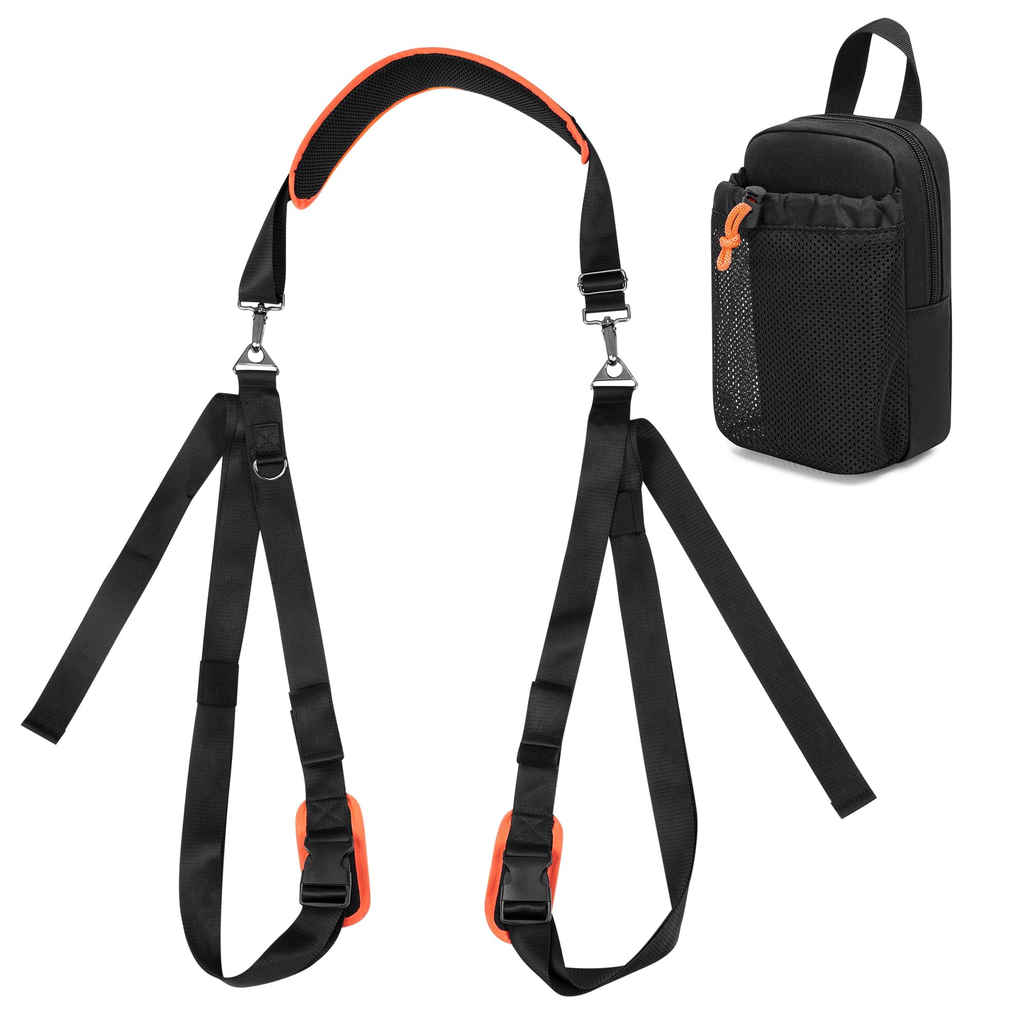 GOBUROS Sangle de Transport Réglable pour Planche à Pagaie, Kayak Sup | Étui de Rangement Amovible et Matériel en Métal, pour Planches à Pagaie, Planches de Surf, Planches Longues, Canoë et Kayaks