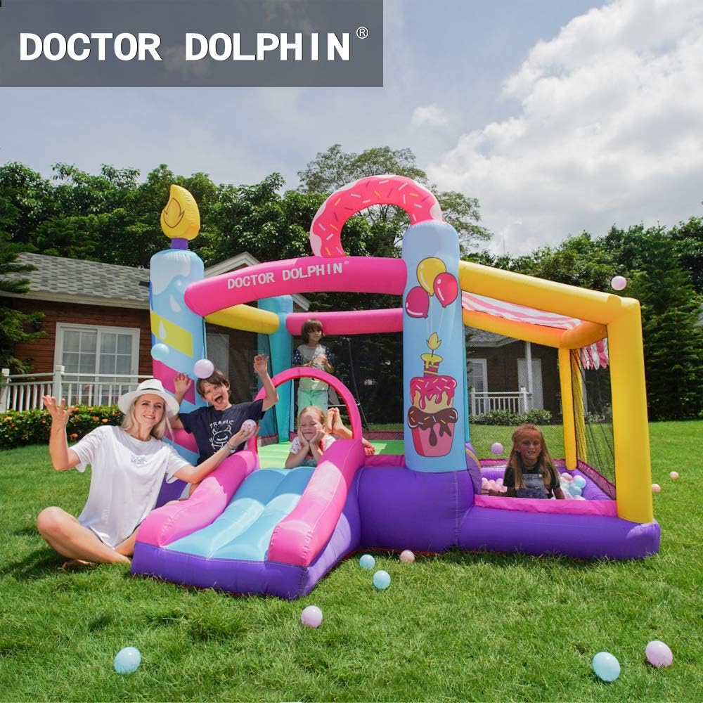 Free Shipping Over $50 doctor dolphin Outdoor Indoor Bounce House, Inflatable Bouncy House for Kids with Blower,Jumping House Castle with Slide, Ball Pit 🔥 Hot Deals doctor dolphin Outdoor Indoor Bounce House, Inflatable Bouncy House for Kids with Blower,Jumping House Castle with Slide, Ball Pit