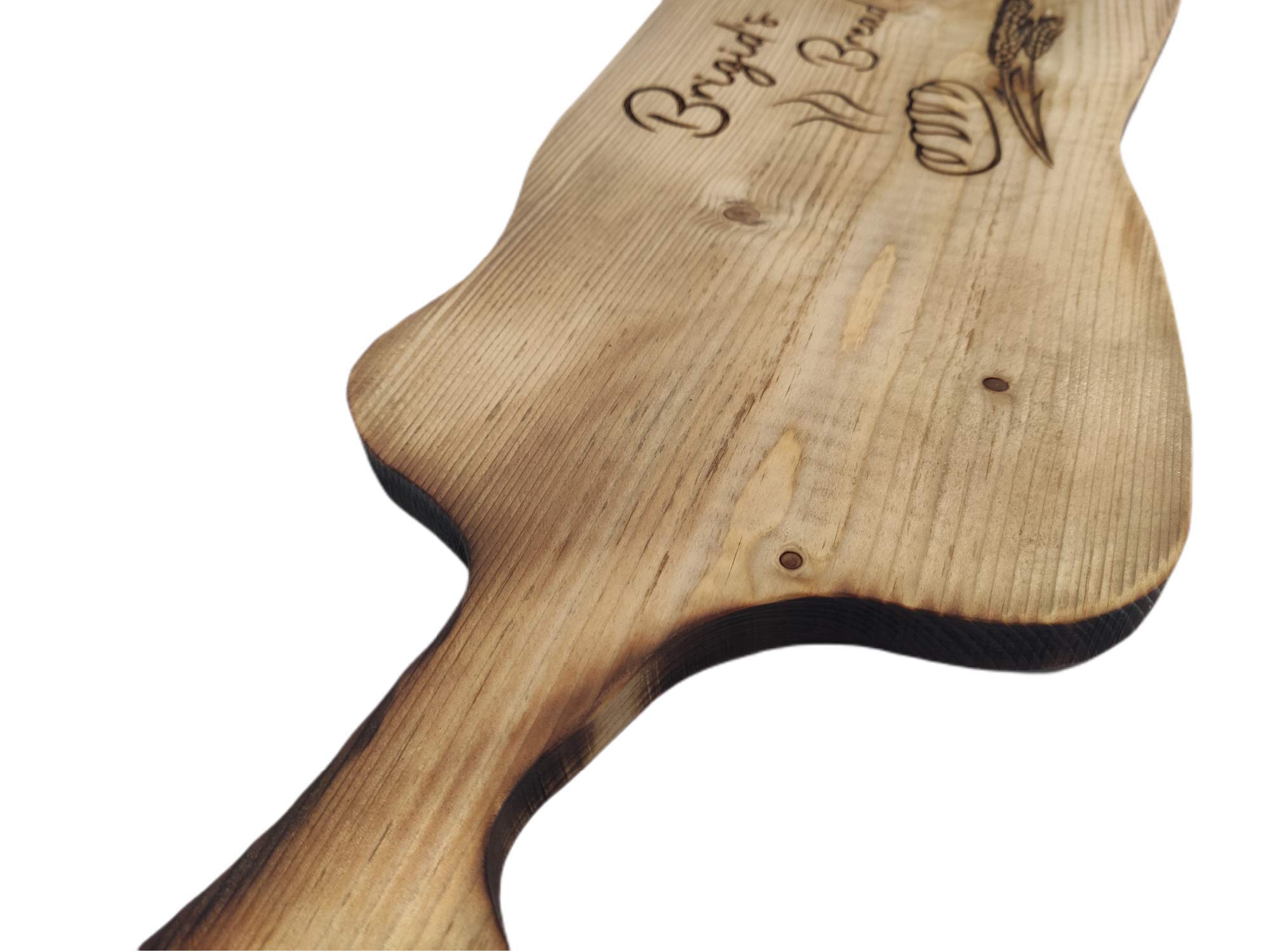 Tabla de cortar grande hecha a mano con grabados, madera maciza, servir o cortar, tabla de cortar de madera