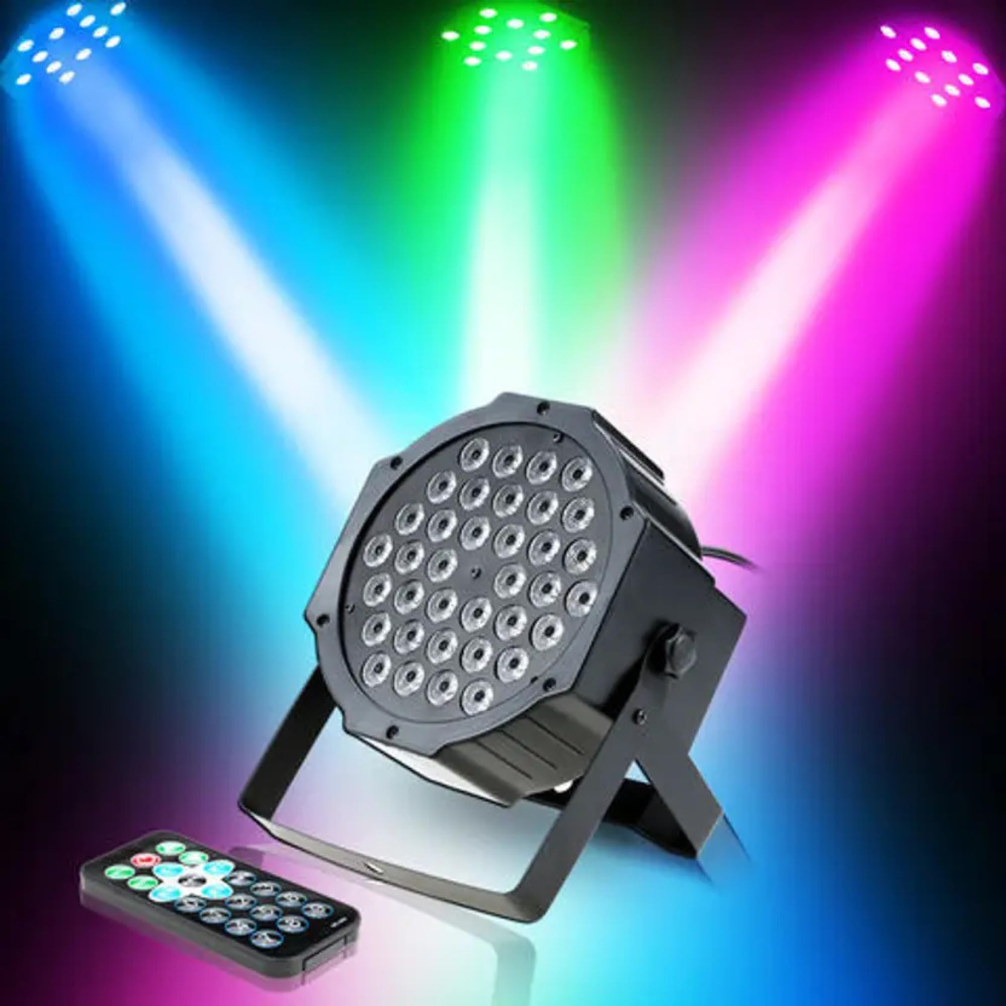DJ PAR Light 36 LED Sound Activated Stage Light, RGB Color Changing Disco Ball for Home Party and Events, 18 cm Diameter with Remote Control-picture-11