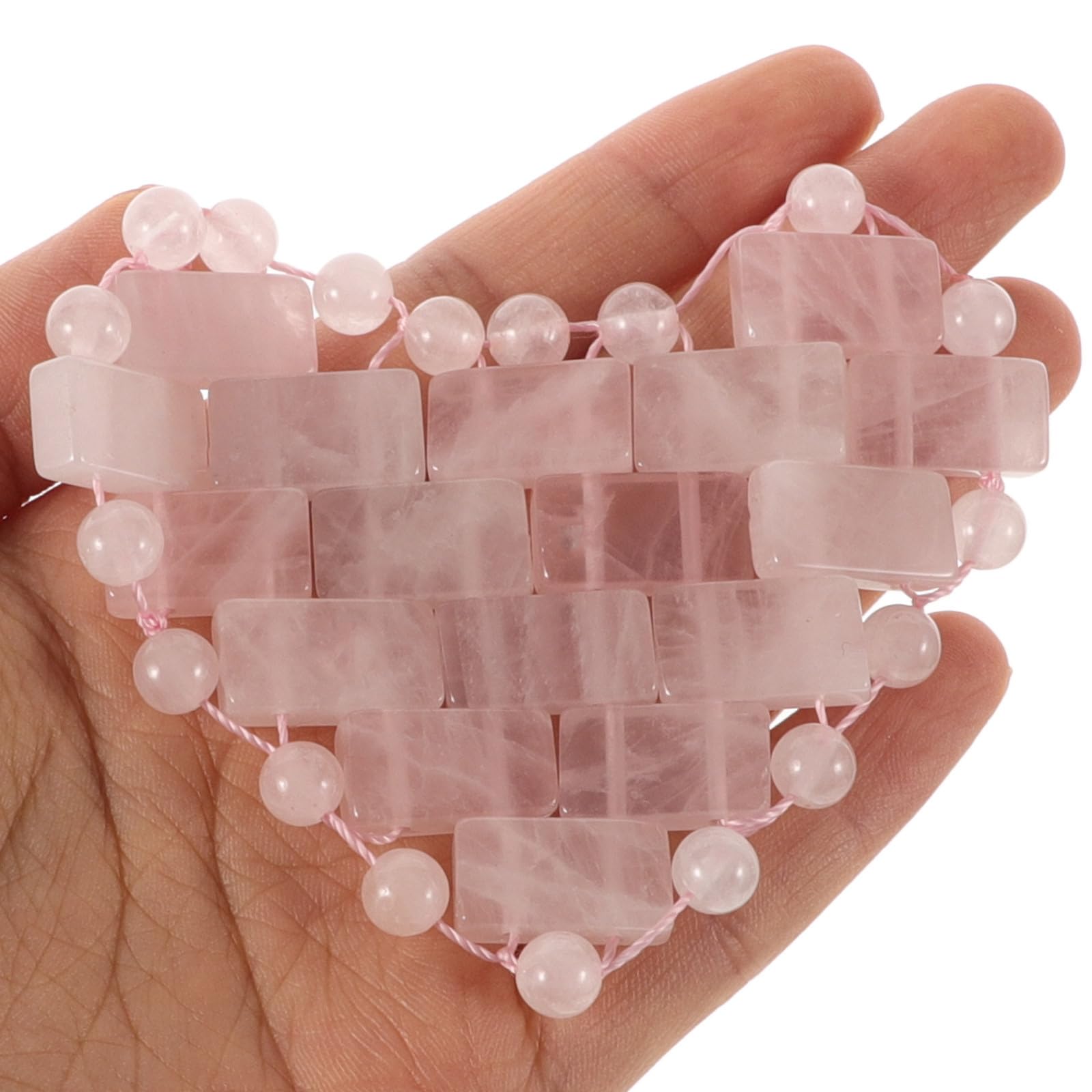 VALICLUD Maschera e Alleviare L'affaticamento degli Occhi a Forma di Cuore per Occhi in Pietra Rosa in Cristallo, Design Semplice e Bello per Rilassare