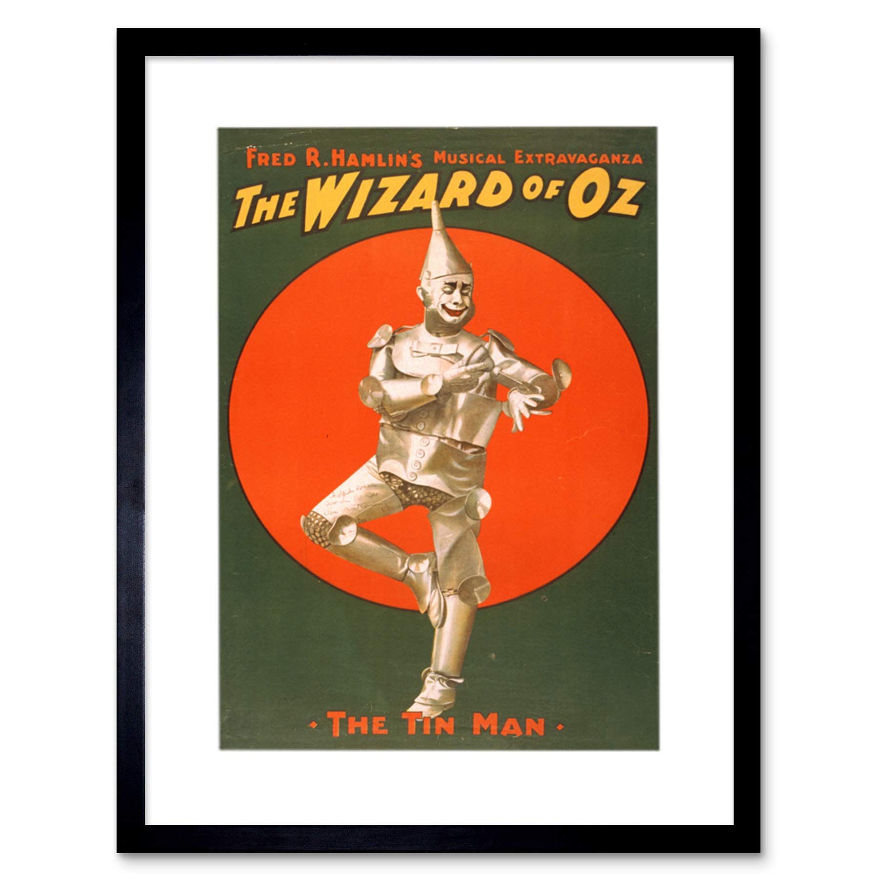 Wee Blue Coo THEATRE PLAY MUSICAL WIZARD OZ HAMLIN TIN MAN BROADWAY FRAMED PRINT F97X6574