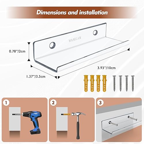 Miniatura 2 de Expositor de discos de vinilo, soporte para discos de vinilo, soporte de pared, soporte de acrílico para discos de vinilo para montaje en pared y