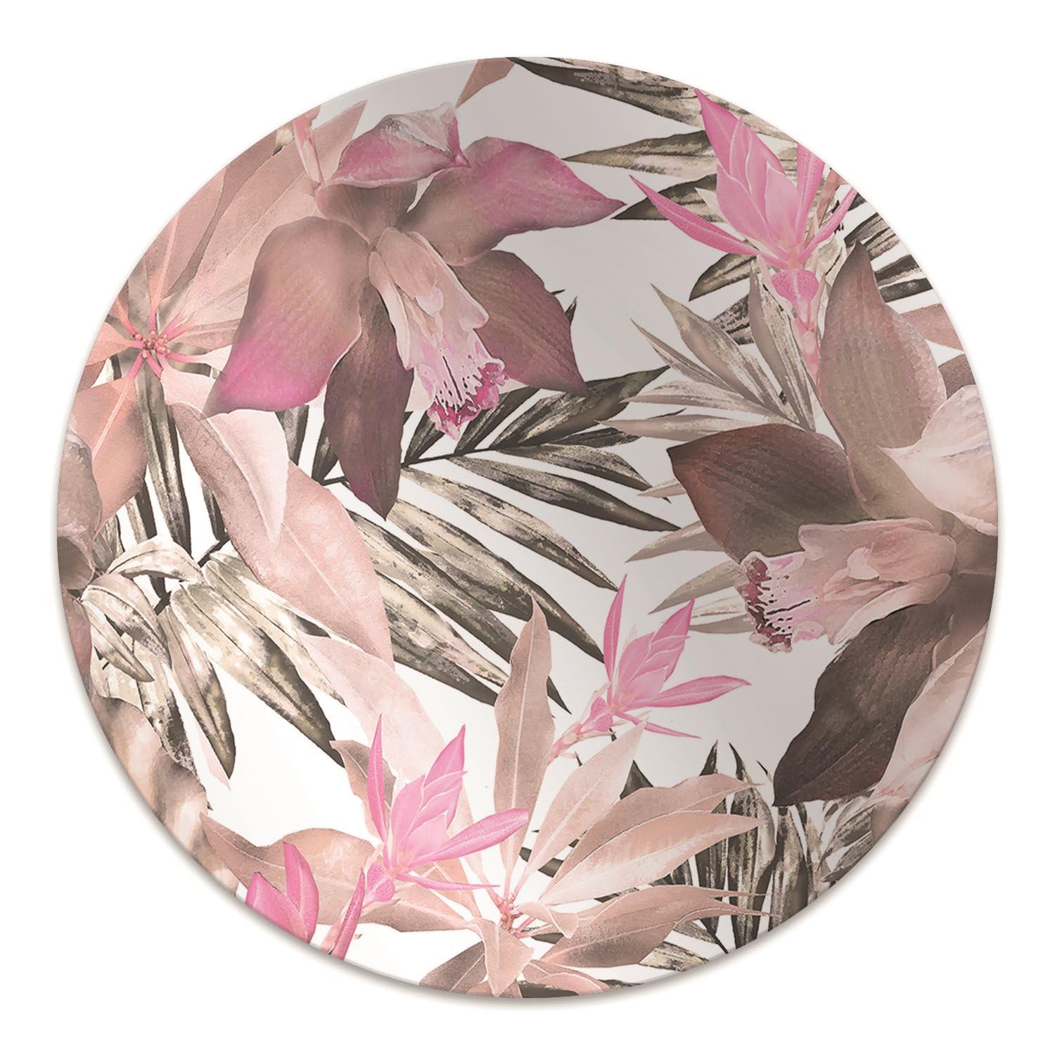 Tapis de chaise ø100 cm en PVC rose tropical pour la protection du sol