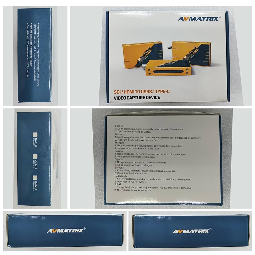 Amazon.co.jp: Avmatrix UC1218 ビデオキャプチャ USB3.1GEN1