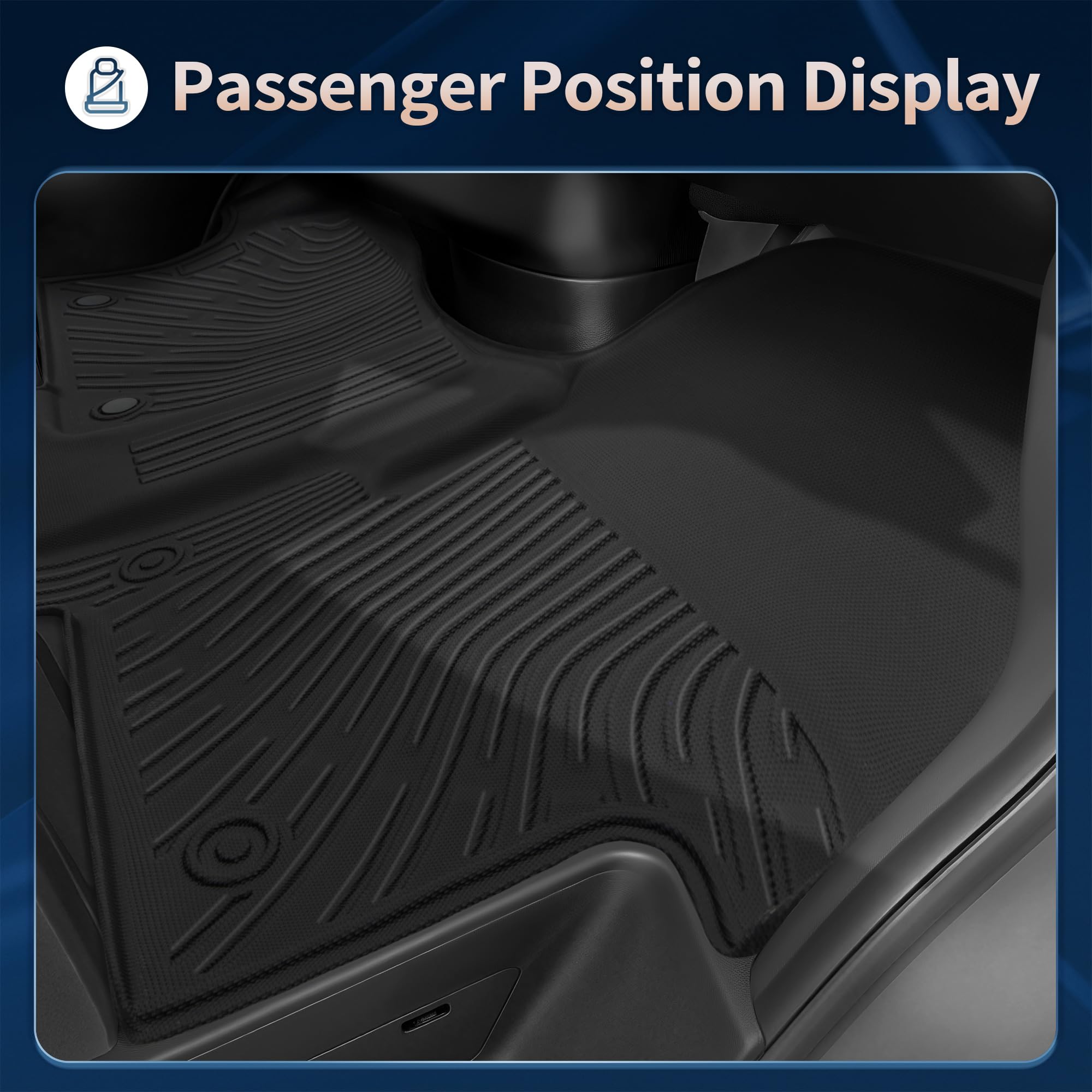 QINQINTU Sprinter Van 2500 3500 2019-2025 2026 Floor Mats Bucket Seats All Weather TPE Floor Liner Mat for — view 3