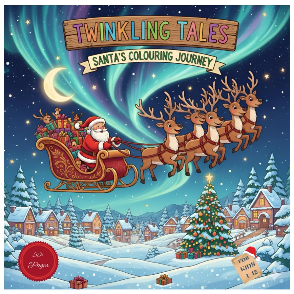 Twinkling Tales: Santa's Colouring Journey