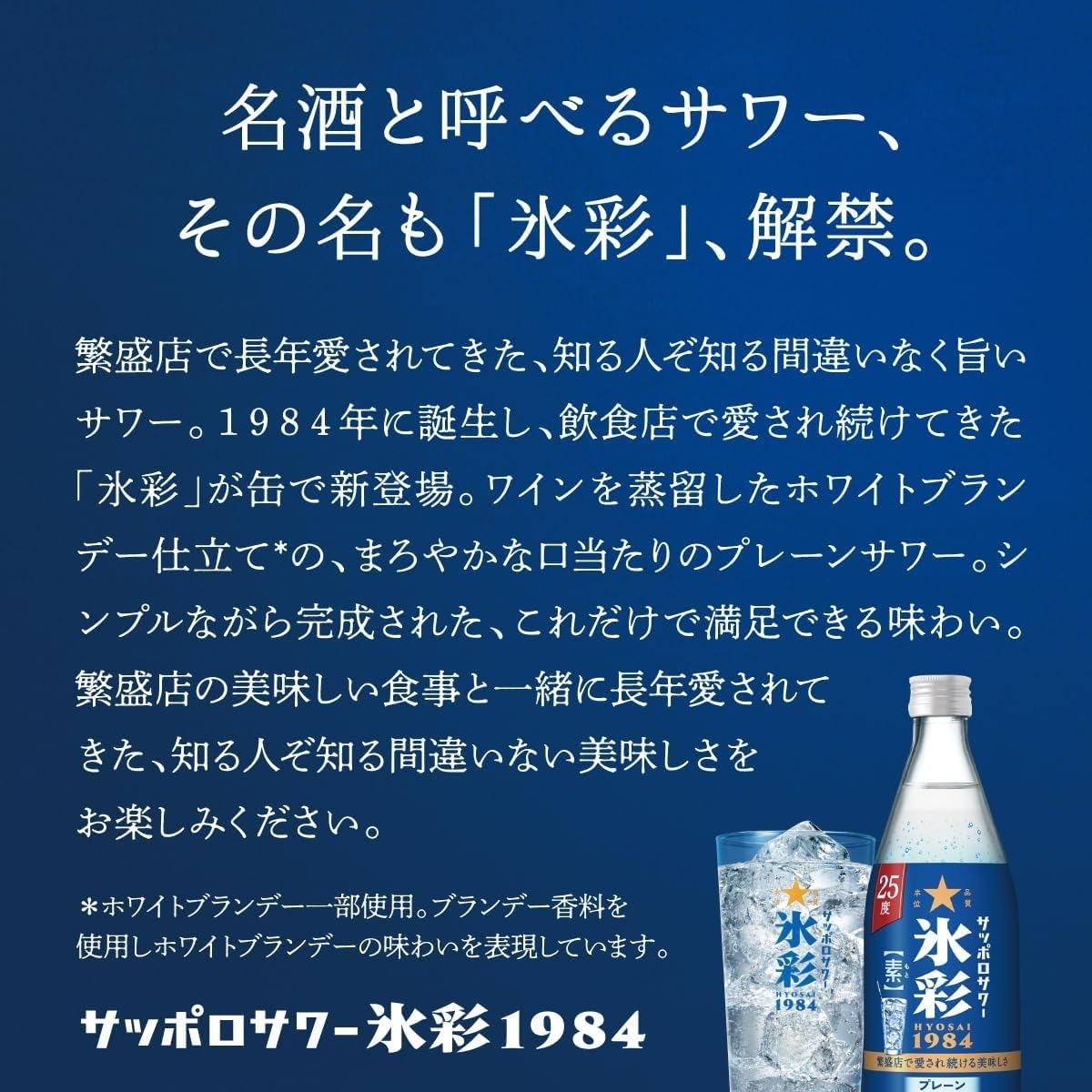 Amazon.co.jp: サッポロ サッポロサワー 氷彩 1984 素 25度 瓶 500ml×1