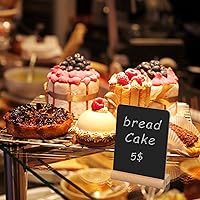 Vista 5 de Paquete de 6 letreros de pizarra de tiza, 6 x 8 pulgadas con soporte, letrero de pizarra de tiza de mesa para alimentos, pequeñas empresas