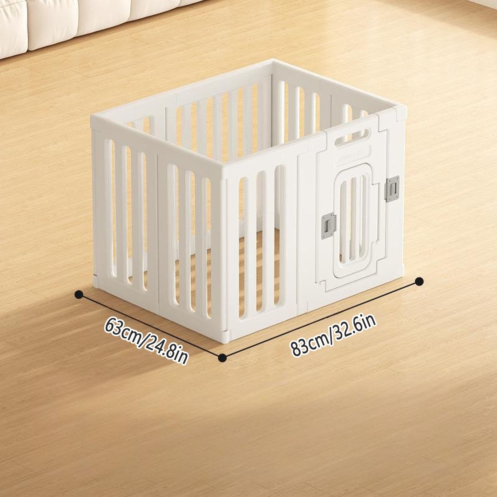 Parque for Perros Transparente, Parque for Perros de plástico acrílico Transparente for Interiores, Parque for Perros de acrílico, for Cachorros, Gatos, Conejos(60cm/23.6in,6 Pieces)
