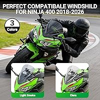 Vista 2 de Parabrisas de motocicleta para Kawasaki Ninja400 Ninja 400 2018 2019 2020 2021 2022 2023 2024 2025 2026 Adventure Sport Carenado Deflector Protector