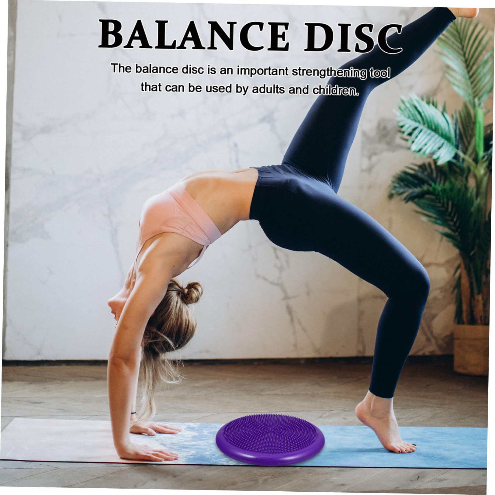 Cuscino Equilibrio Gonfiabile Pvc Pompa Manuale per Ragazzo Ragazza | Stuoia Yoga, Disco Oscillante per Postura e Stabilità, Accessorio per Allenamento in Casa
