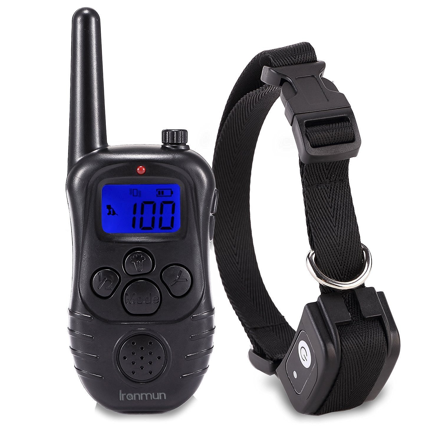 Iranmun 330 Yard Waterproof Remote Dog Training Shock Collar with Beep/Vibration/Shock Electric, fit All Size Dogs (15Lbs - 100Lbs) E-collar