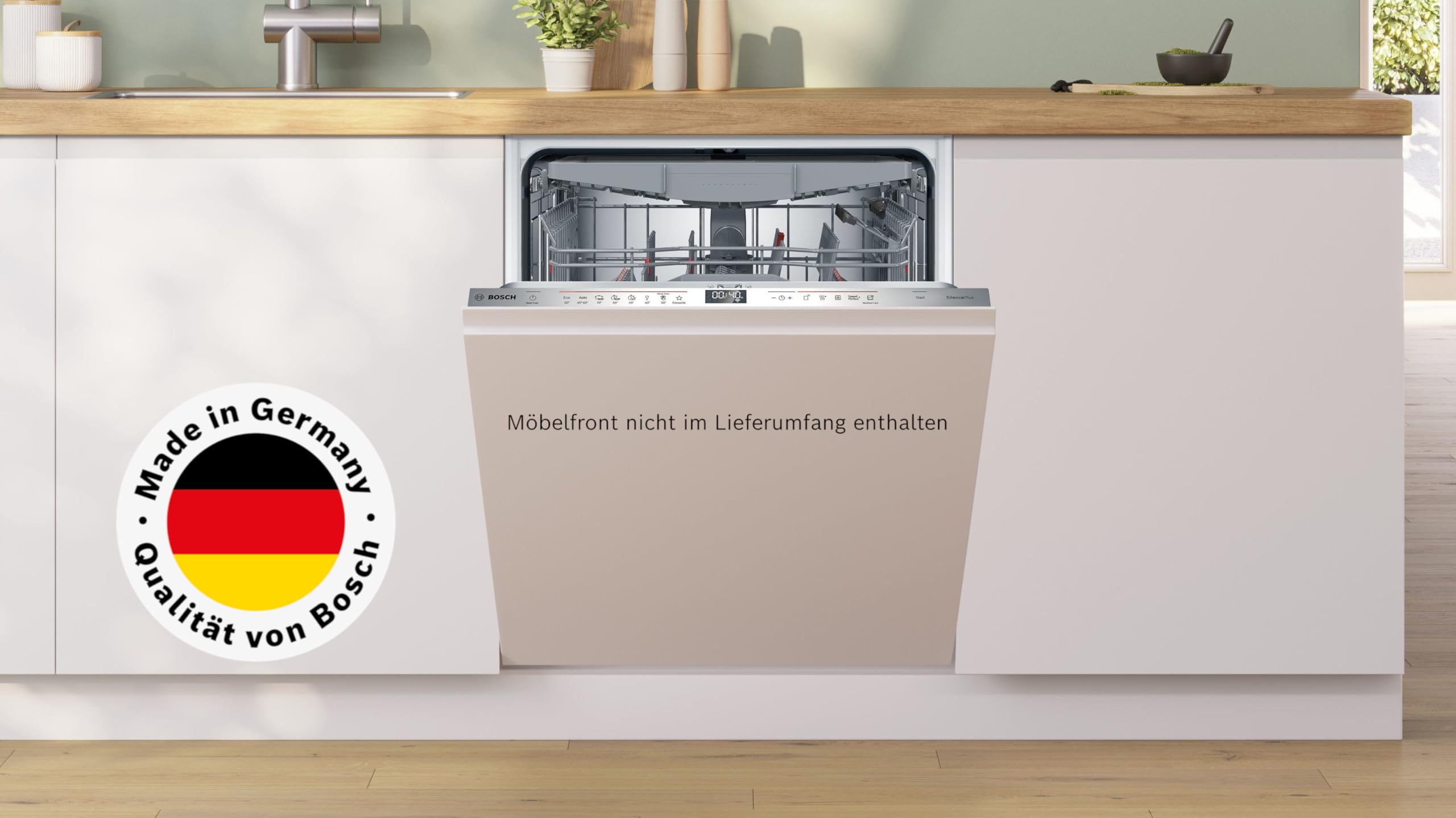Bosch Serie 6 SMD6ECX12E vollintegrierter Geschirrspüler 60 cm, besonders leise mit 42 dB, Home Connect (WLAN), Extra Trocknung, Besteckschublade, AquaStop, Made in Germany