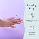 LUCID 3 Inch Lavender Infused Memory Foam Mattress Topper - Ventilated Design - Twin Size