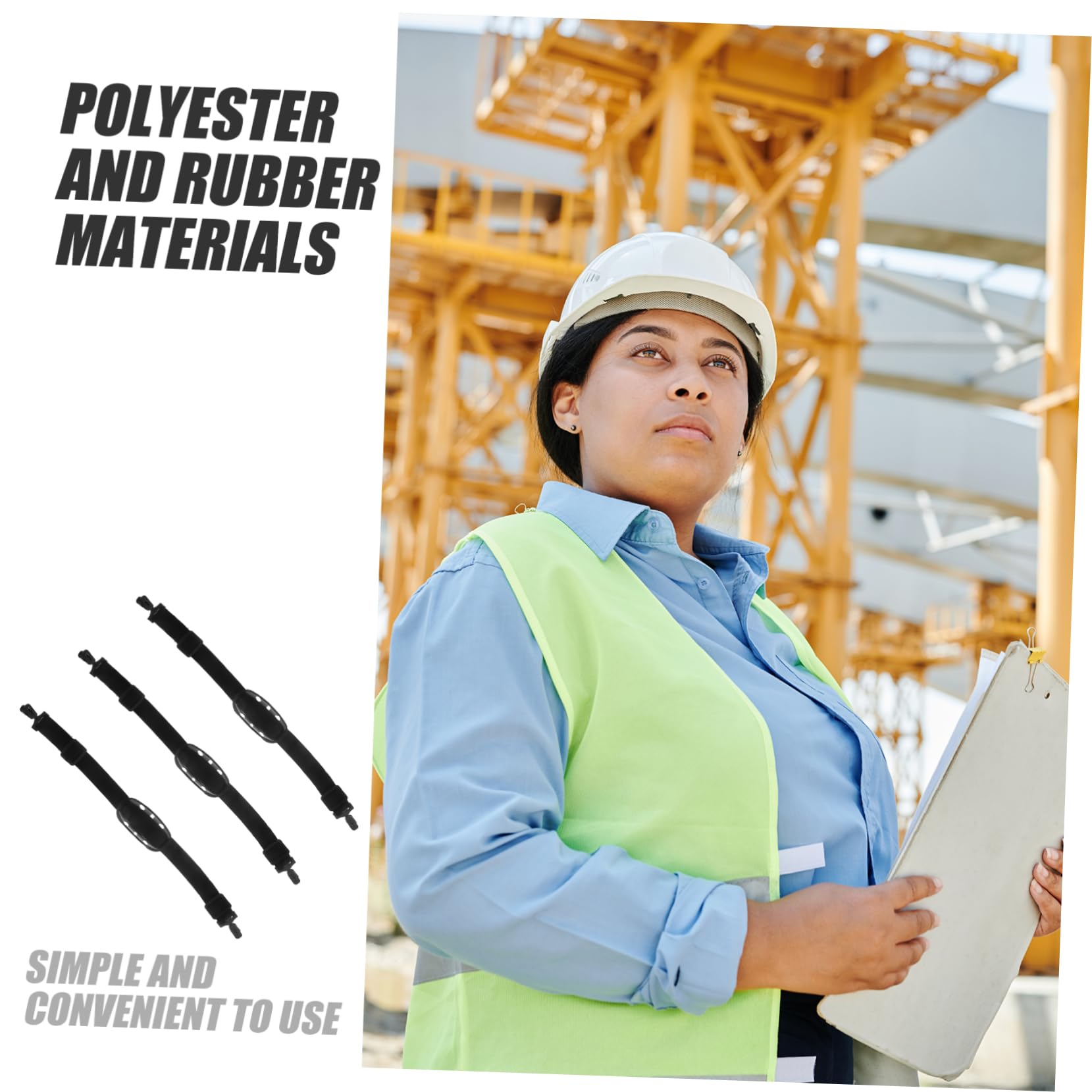 SOESFOUFU 3pcs Helmet Chin Protector Chin Strap for Safety Helmet Adjustable Chin Belt Straps Hard Hat Chin Protectors Comfortable Fit