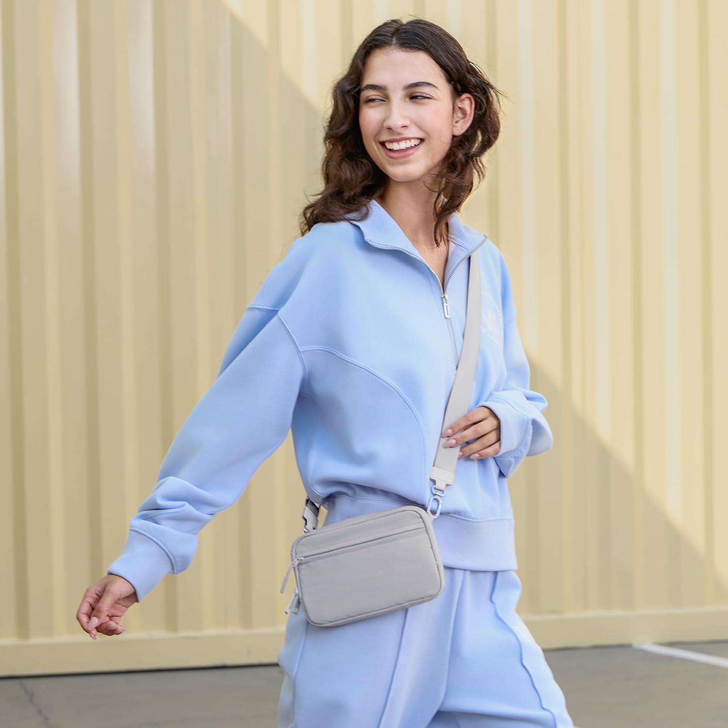 VONAL Wristlet Wallets for Women, RFID Wristlet Purse Built in Wallet, Small Nylon Crossbody Bags, Credit Card Holder - Image 2