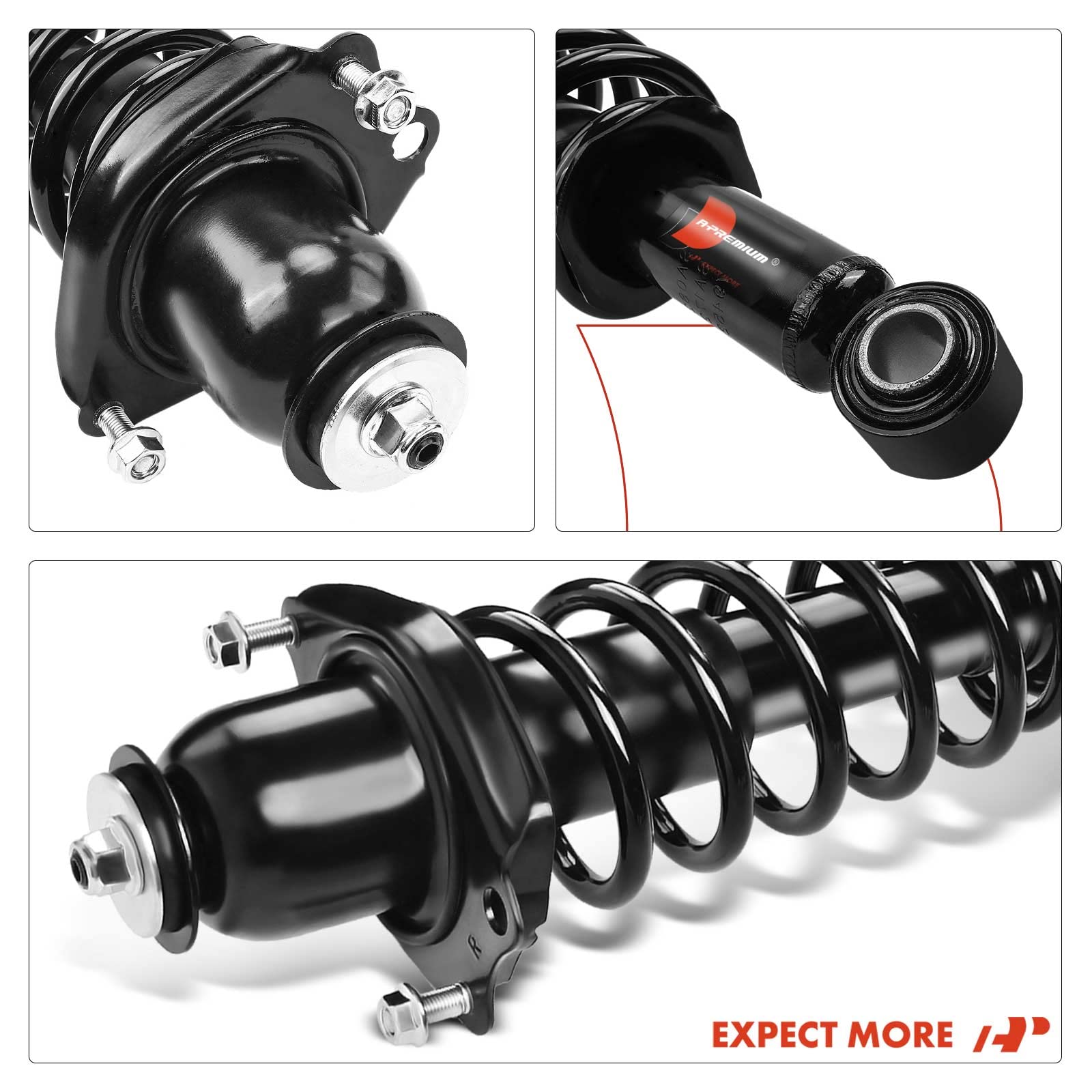 A-Premium Rear Pair (2) Complete Strut & Coil Spring Assembly ...