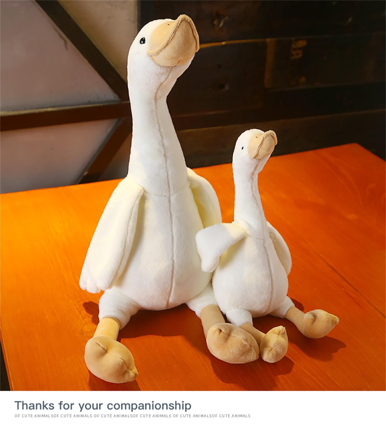pluszowa zabawka, Łabędź wypchany zwierzę, śliczna miękka gęś zabawka pluszowa poduszka lalka, puszysta sztuczna(60CM)