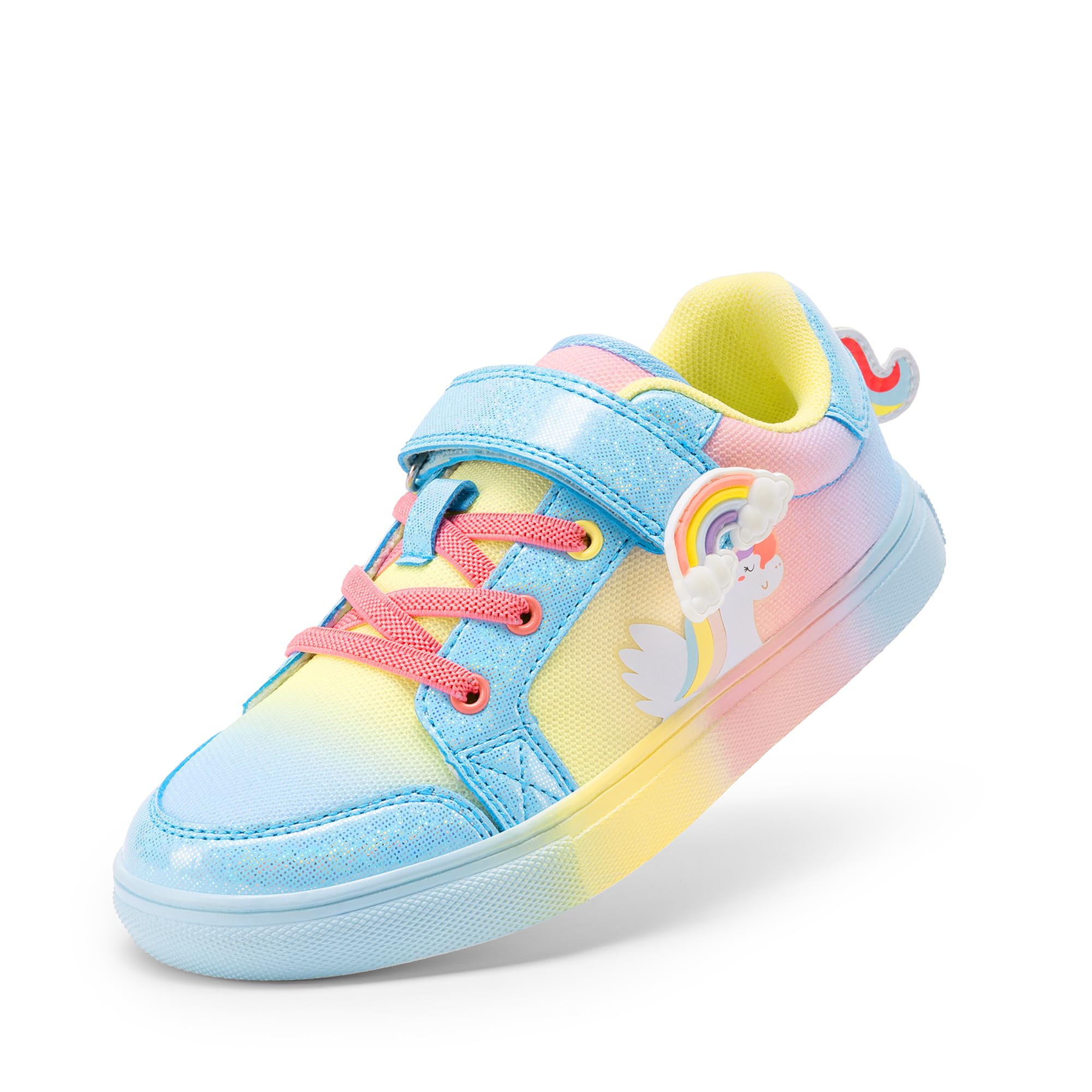 DREAM PAIRS Girls Shoes Toddler Sneakers Rainbow Storybook Casual School Walking Footwear for Toddler/Little Kids