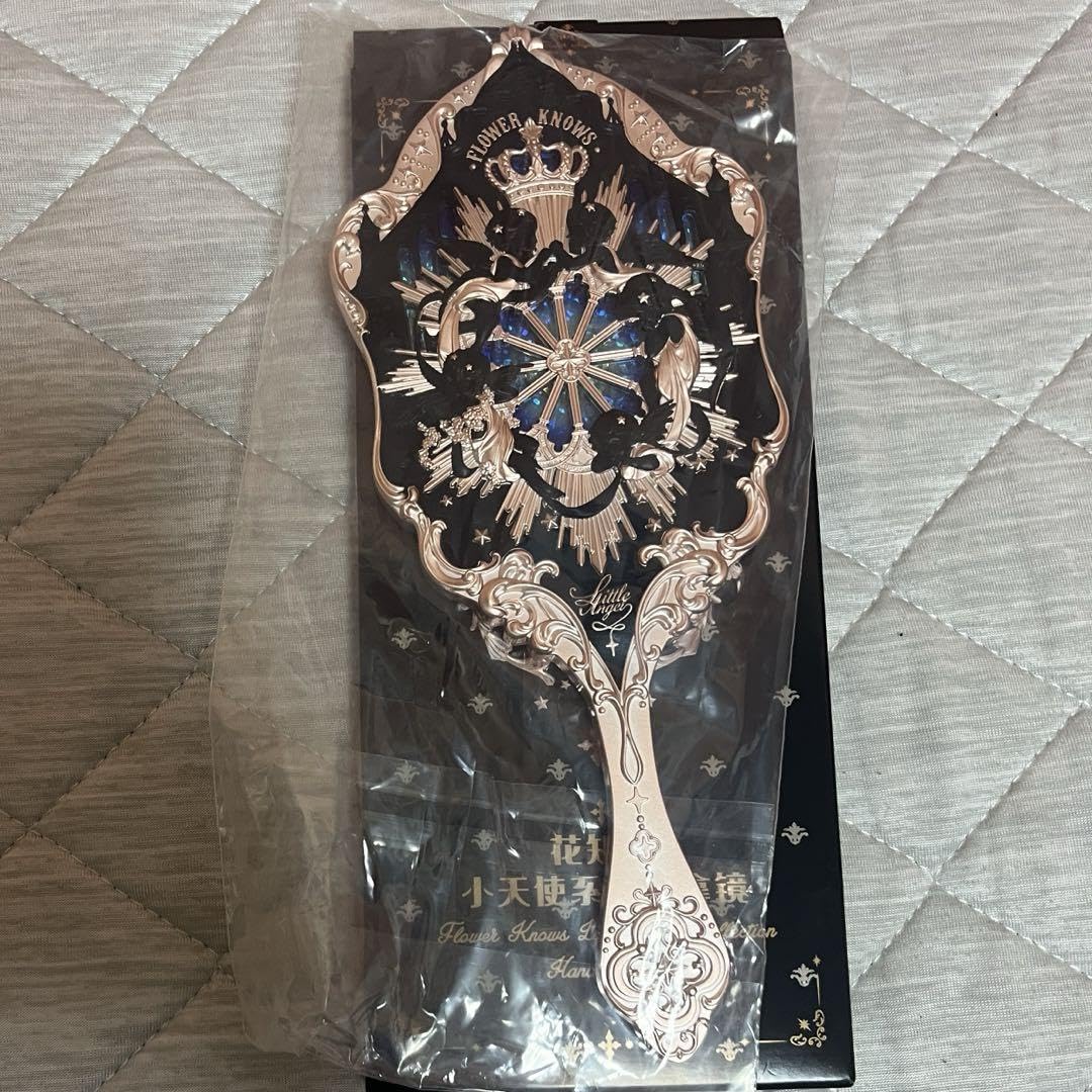 flowerKnows フラワーノーズ ハンドミラー ホワイト 手鏡 鏡