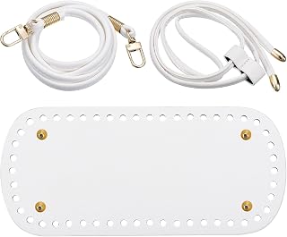 uxcell Leather Bag Backpack Making Set, 3Pcs Leather Purse Making Kit with Bag Bottom, Shoulder Strap, Drawstring for DIY Bag Making, White