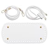 uxcell Leather Bag Backpack Making Set, 3Pcs Leather Purse Making Kit with Bag Bottom, Shoulder Strap, Drawstring for DIY Bag Making, White