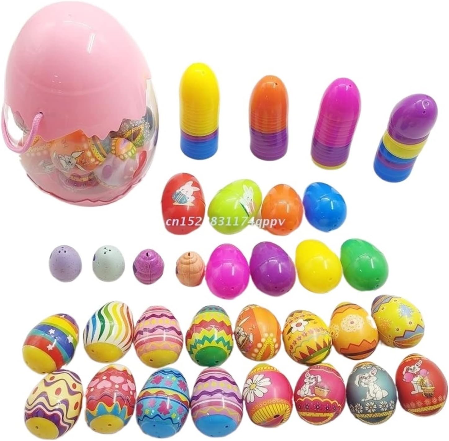 KIFAS Coloured Eggs Plastic Happy Easter Egg Shell Bright