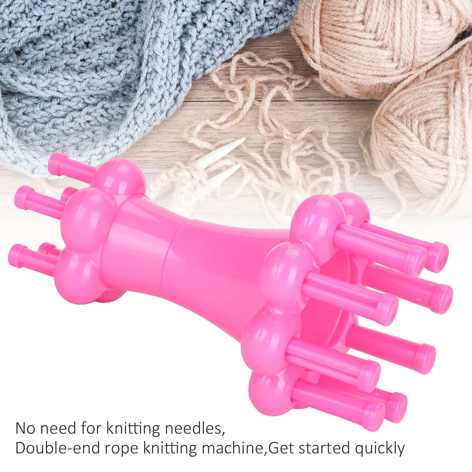 Respicefinem Knit Spool Loom Set Double End Yarn Wool Knitting Device Winding Rope Winder Tool Applicable Scenarios Household Knitting
