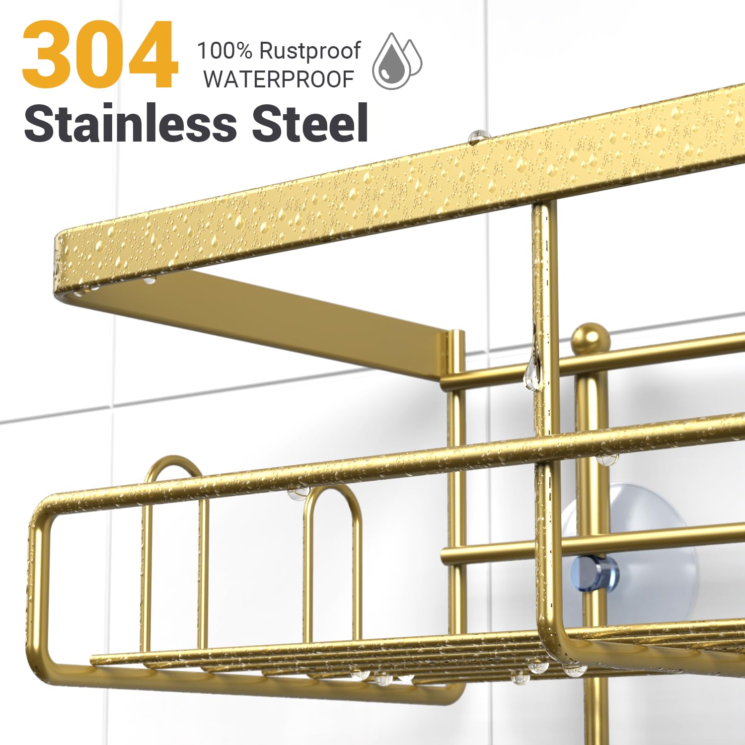 Amazon｜AKTECKE シャワーキャディハンギングバスルームオーガナイザー