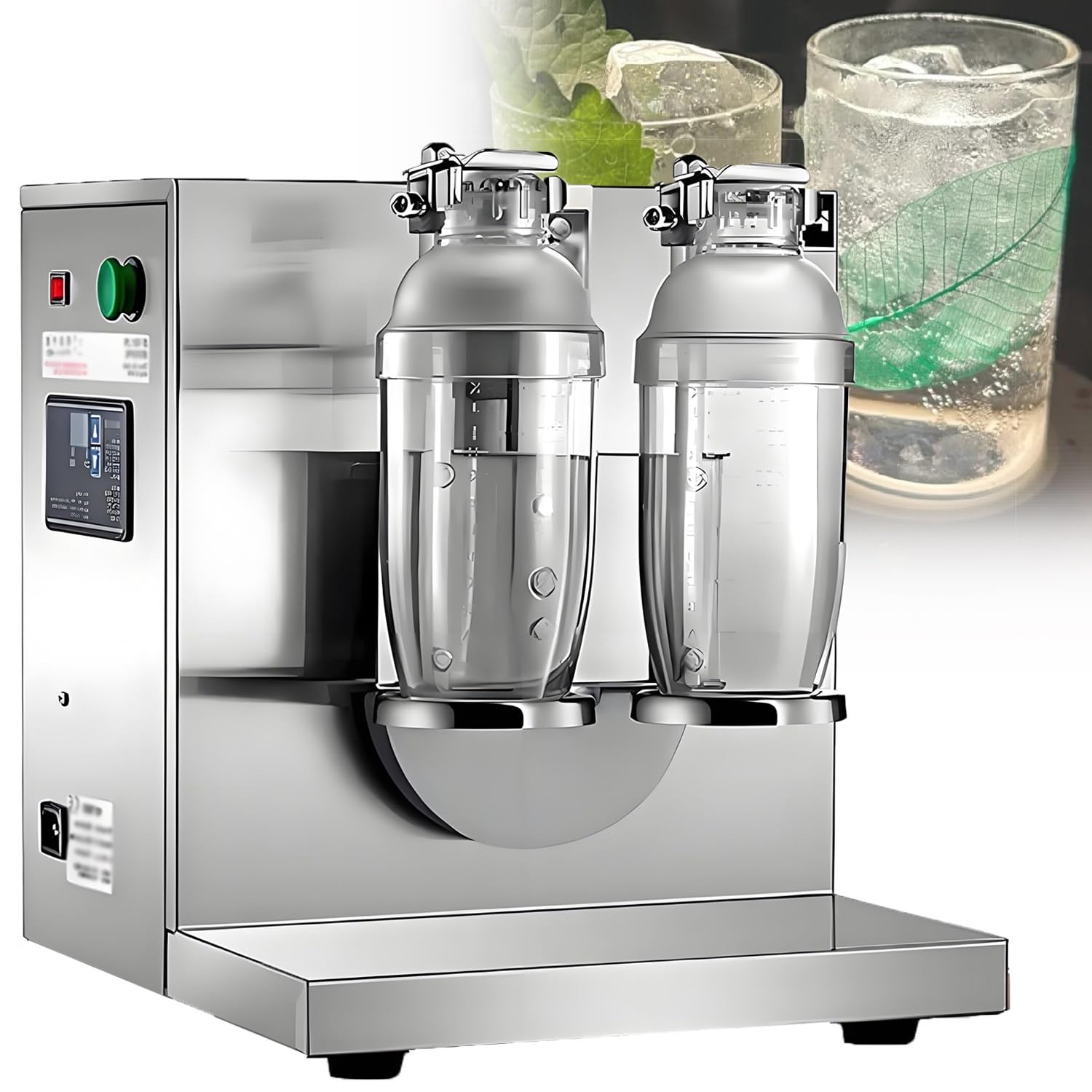 QuinteZhenTially Dual Head Bubble Boba Shaker Machine Coffee 340r/Min