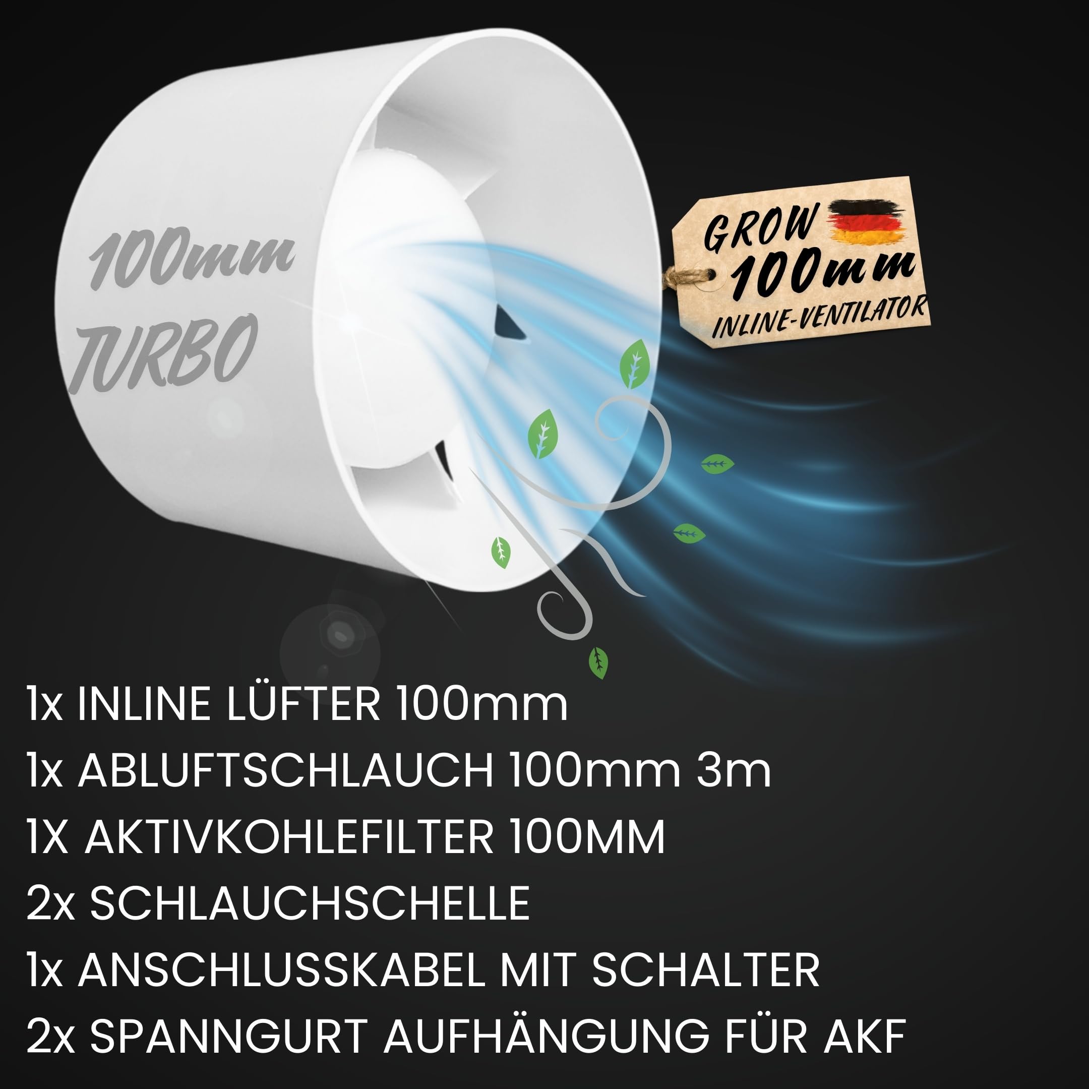 TronicXL Mini Luftreiniger Hepa Filter Für Growbox Luftfilter