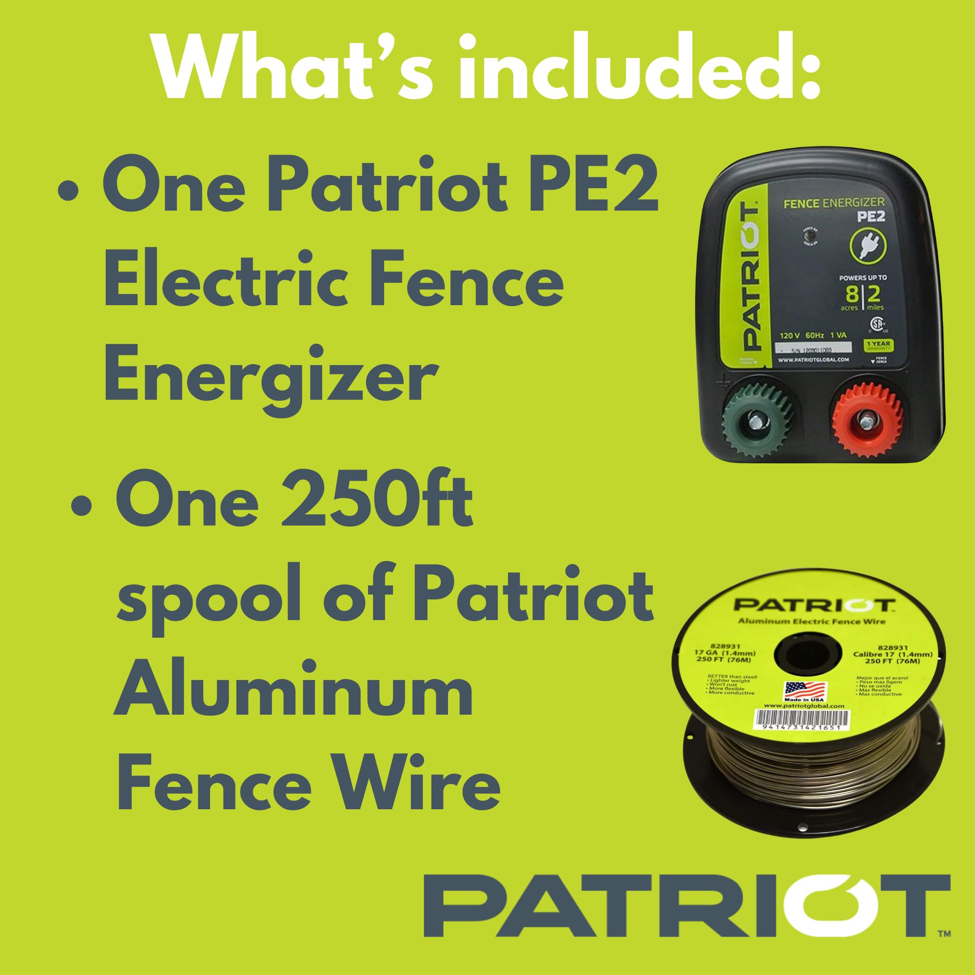 Amazon.com: Patriot PE2 Electric Fence Energizer Plus 250-Feet