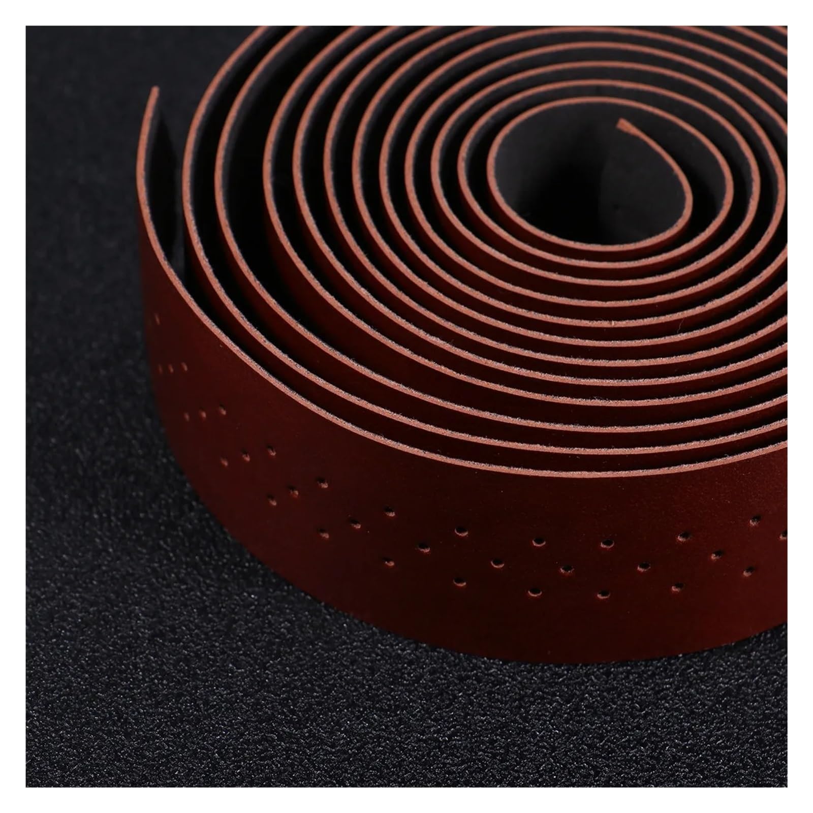 Guidoline Moto 1 Ensemble Ruban Guidon Vélo En PU Absorbant Les Chocs, Sangle Poinçonnage Marron Pour Le Cyclisme Plein Air Sur Route Montagne(Brown)