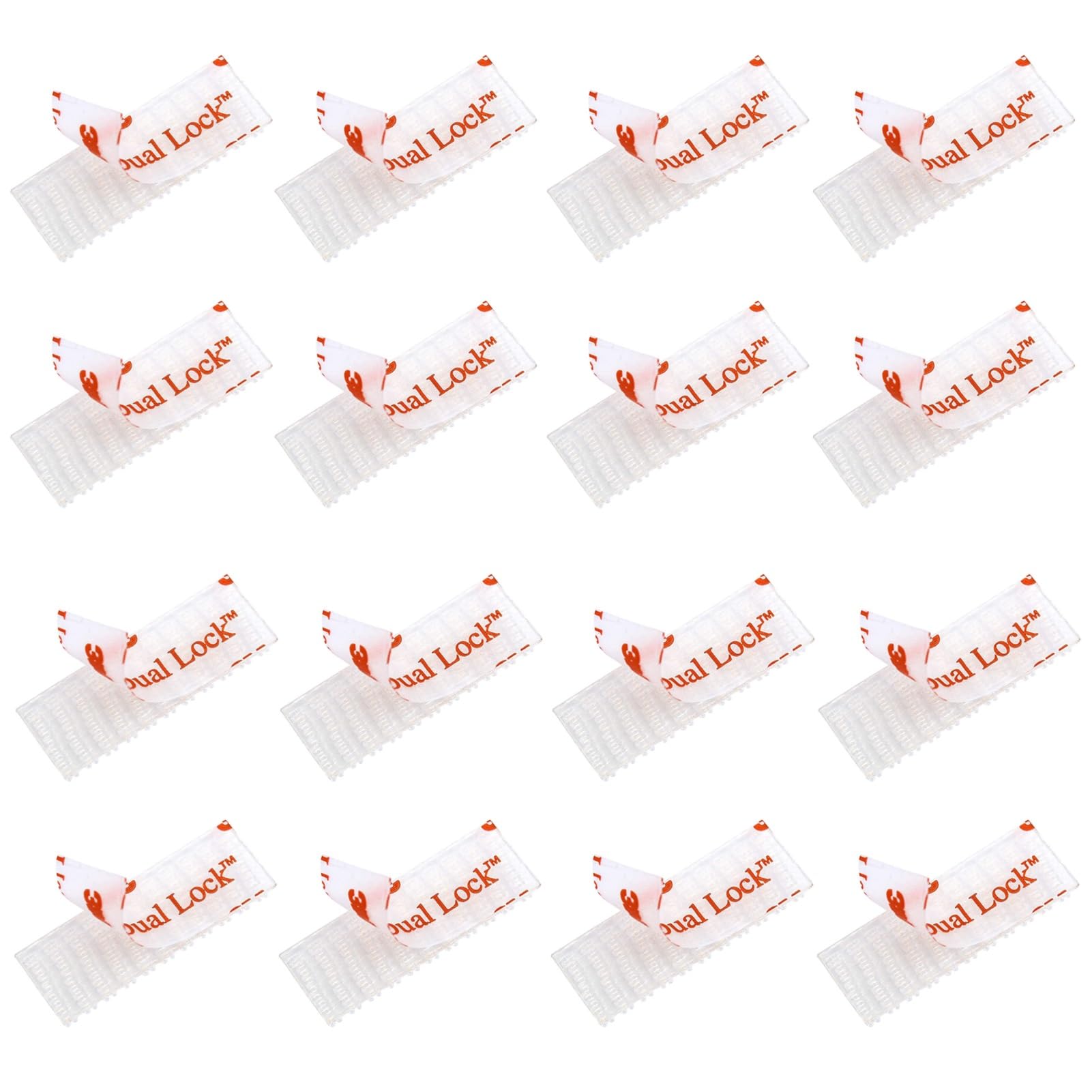 EZ Pass/IPass/IZoom Toll Tag Fastlane Mounting Kit - 16 Pcs (8 Sets) Reclosable Fastener Peel and Stick Adhesive Dual Lock Tape Strips