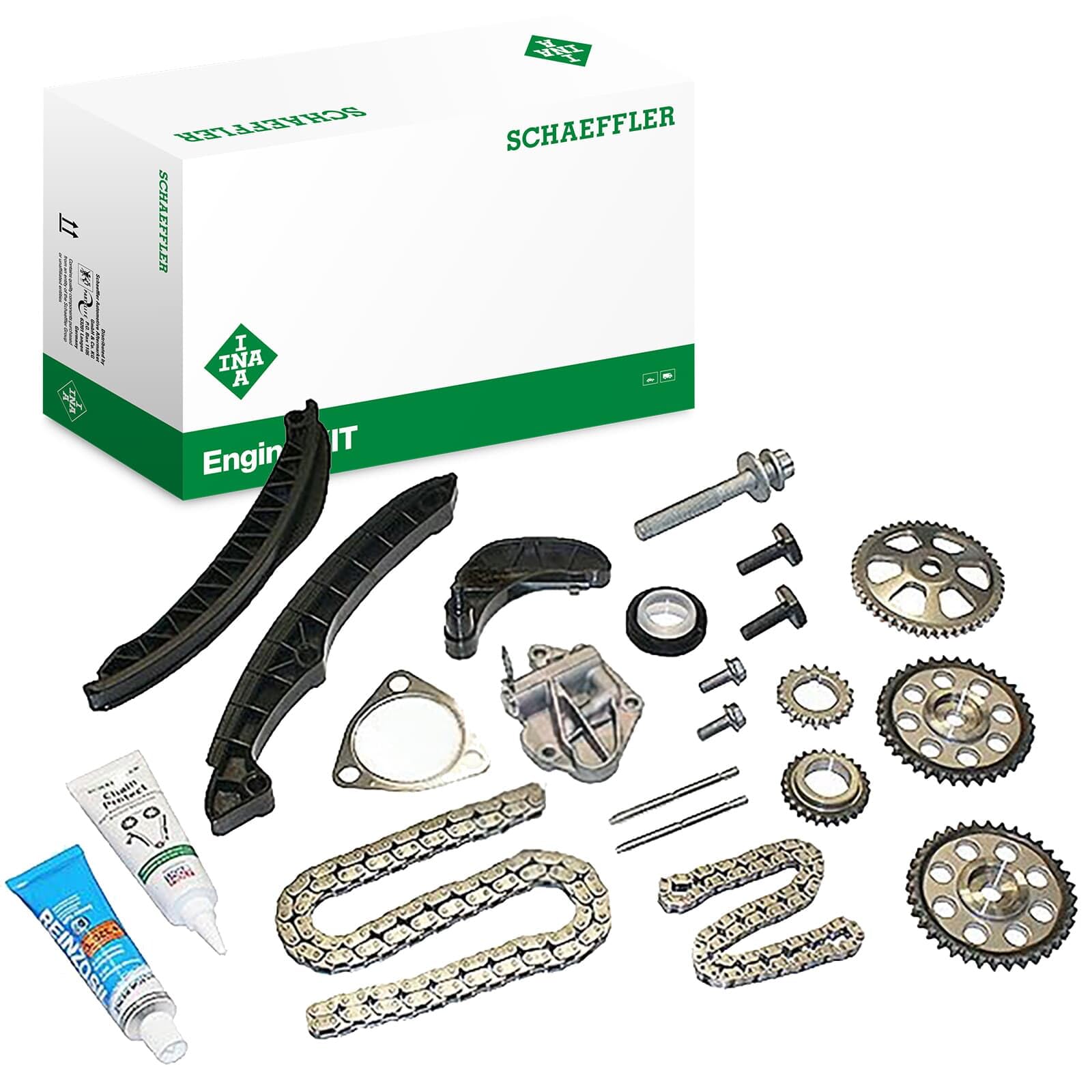 INA 559 0199 50 Steuerkettensatz Steuerkette Kette geräuscharm 86 130 mit Zubehör mit Zahnrädern mit Zubehör mit Zahnrädern Kompatibel mit VW Polo Schrägheck 6R1, 6C1 03C109158A 03C109469L 03C109509P