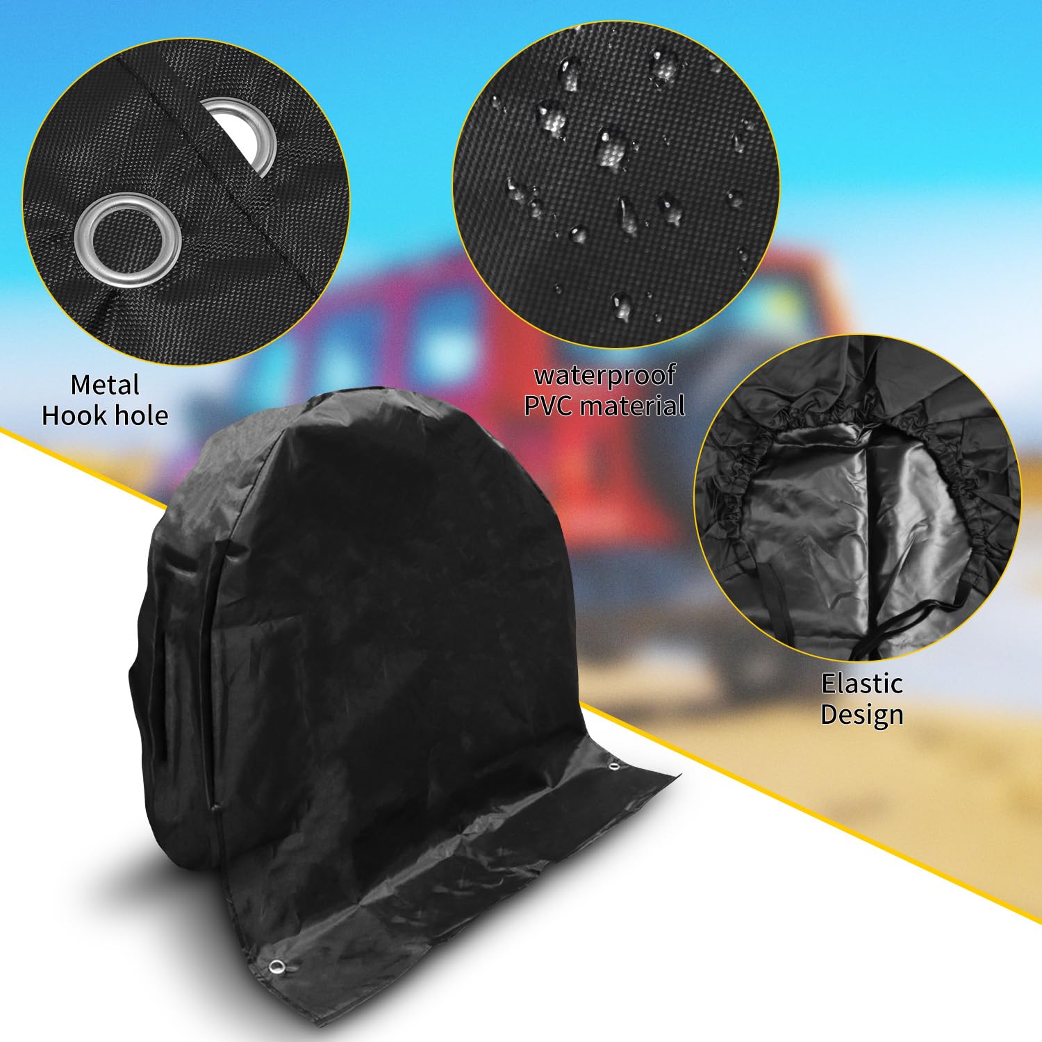 2 pezzi copriruota per caravan, copertura pneumatici per pneumatici da 27-29 pollici, impermeabile, protezione ruote per camper, roulotte, rimorchio, auto