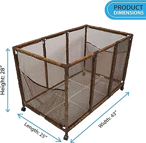 Miniatura 2 de Pool Bins Soporte para fideos de piscina, juguetes, bolas, flotadores y equipos, cubo organizador de almacenamiento de malla, altura para niños,