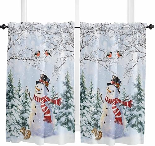 Miniatura 87 de Juego de cortinas semitransparentes con bolsillo para barra, cenefa y niveles de 36 pulgadas de largo, cortinas de arte abstracto de sol y arco