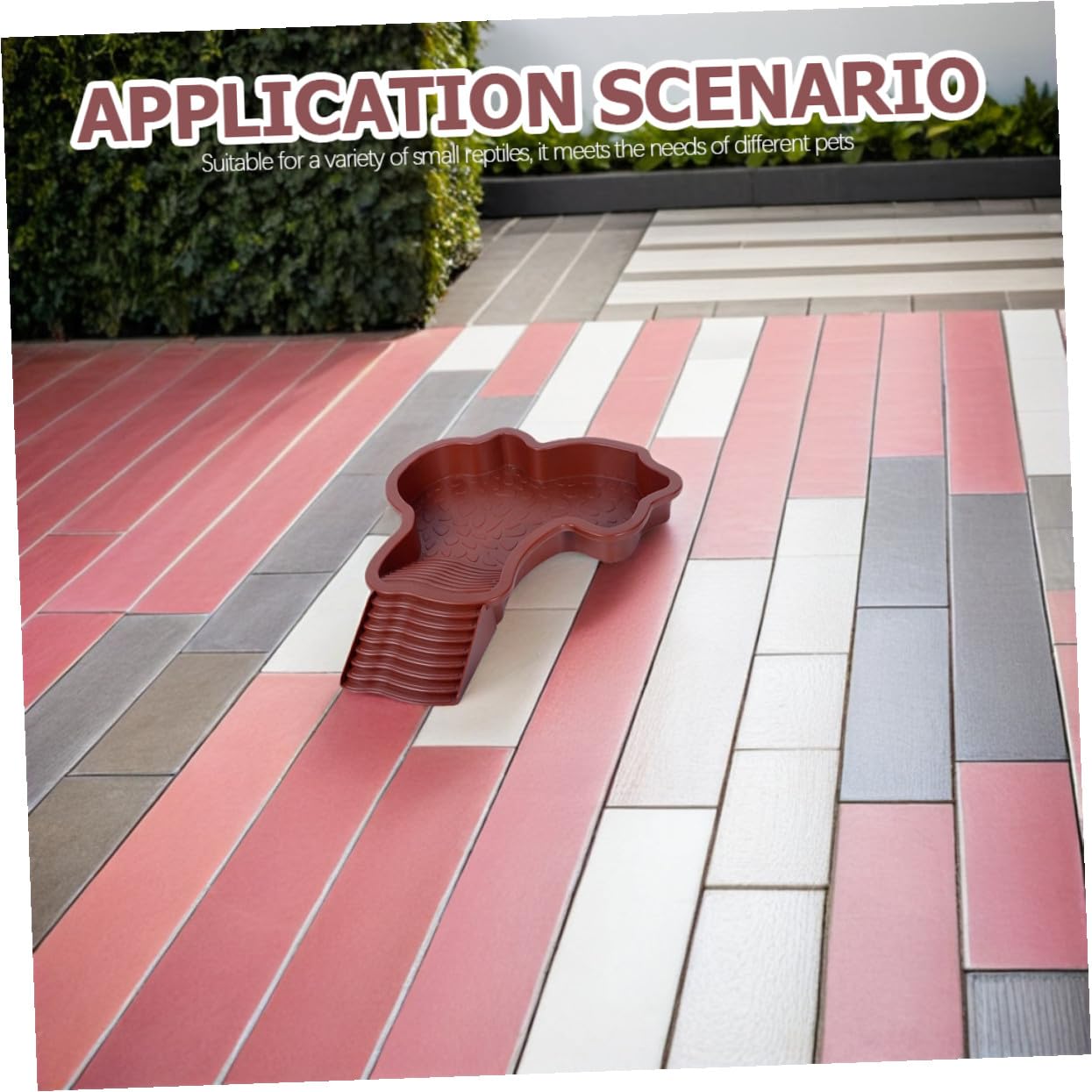 2 Pezzi Vasca per Tartarughe Semiaquatiche con Rampa Antiscivolo Piscina Rettile Dual Use Acqua e Accessorio per Benessere e Movimento Naturale