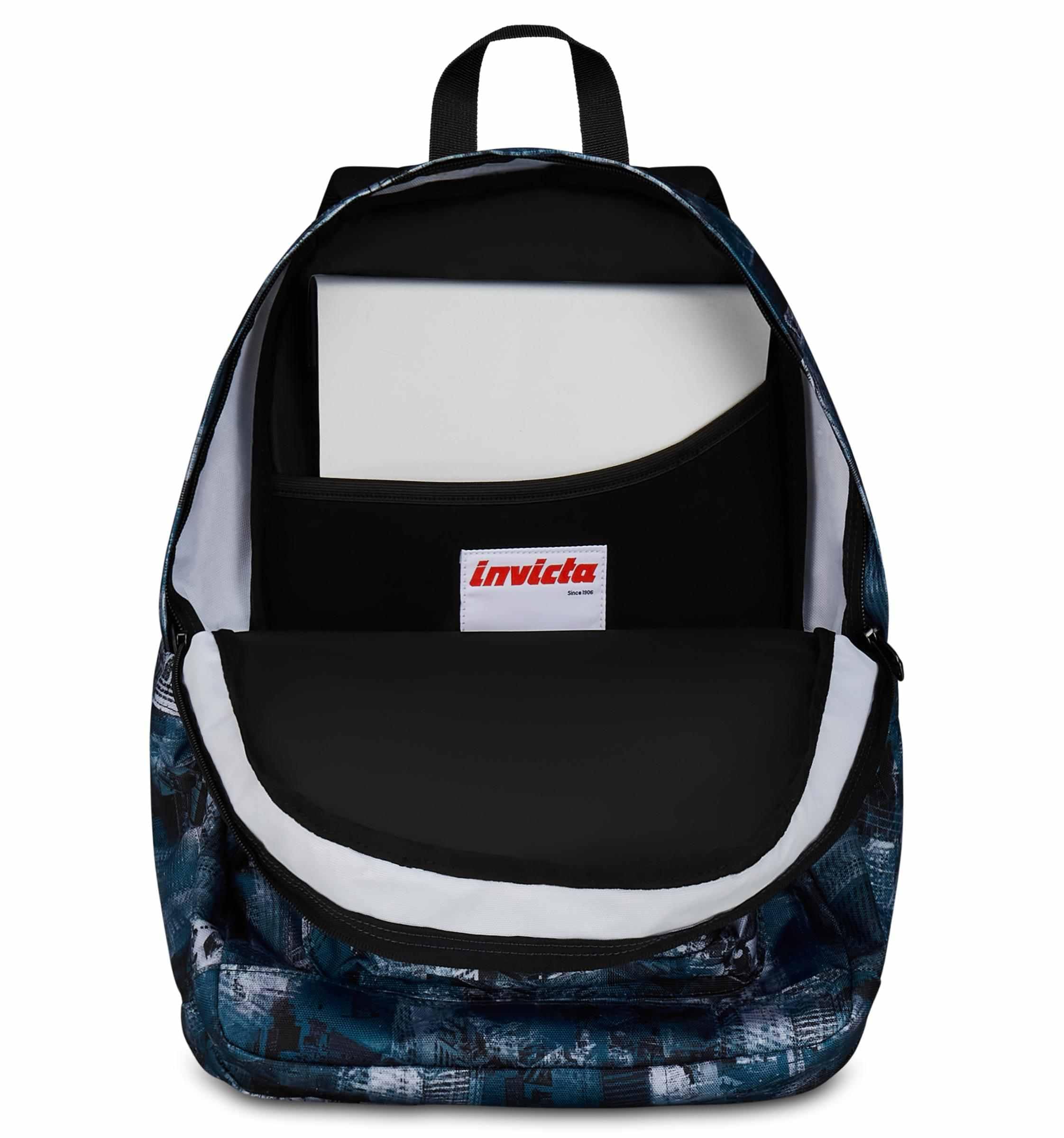 Invicta Zaino Scuola Jelek, Blu, Doppio Scomparto Con Tasca per PC e Tasca per Borraccia, 34 lt, Scuola Media e Superiore, Zaino Ragazzo