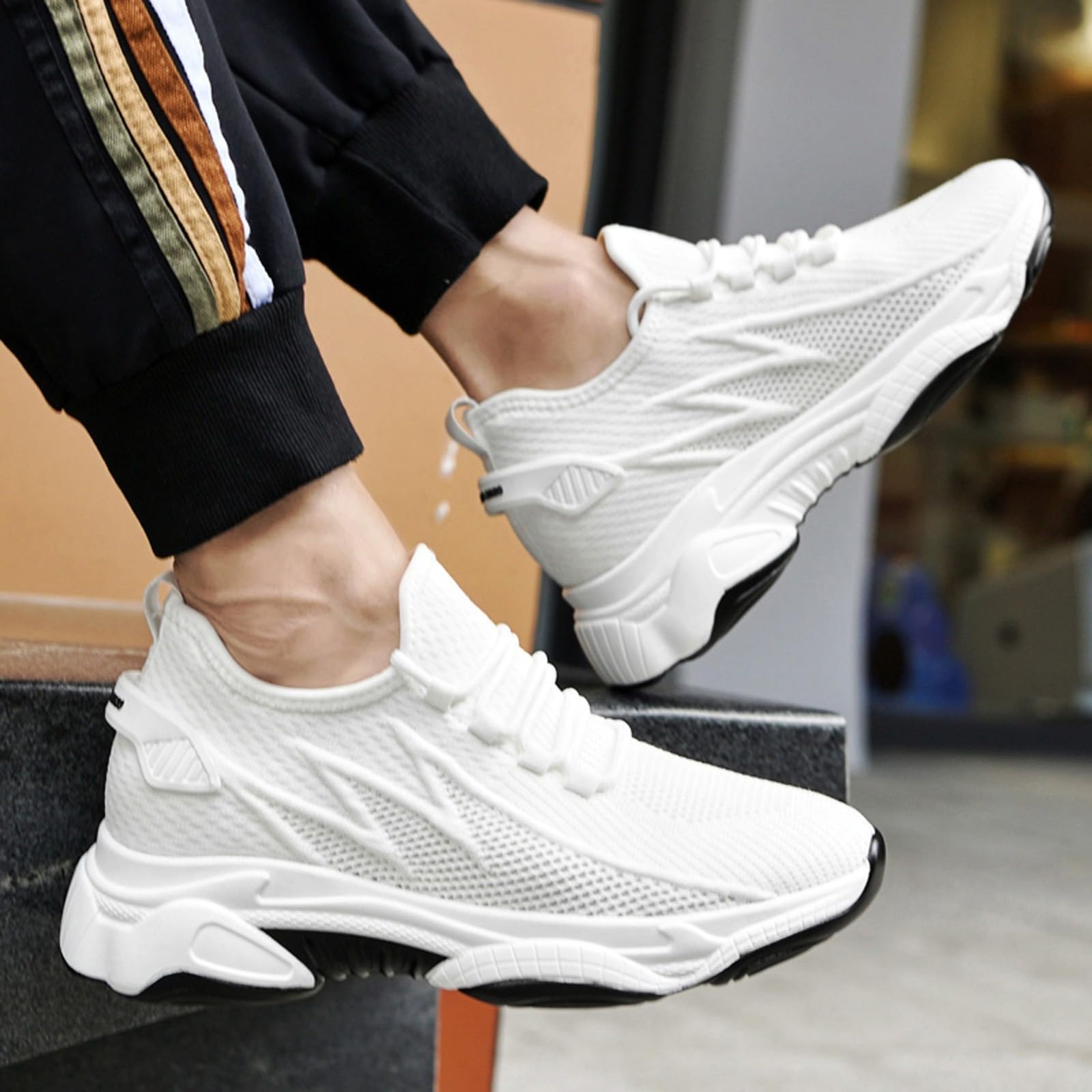 Elevate Shoes - Scarpe da Ginnastica da Uomo, 6/8/10 cm, per Ascensore Altezza Sollevamento Invisibile Scarpe più Alte in Rete Traspiranti per Uomini Scarpe da Ginnastica Antiscivolo
