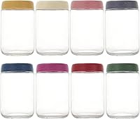 Vista 21 de Tarro de aderezo de ensalada de 2 onzas, paquete de 8, hermético, a prueba de fugas, pequeño tarro de salsa de vidrio con tapas, reutilizable