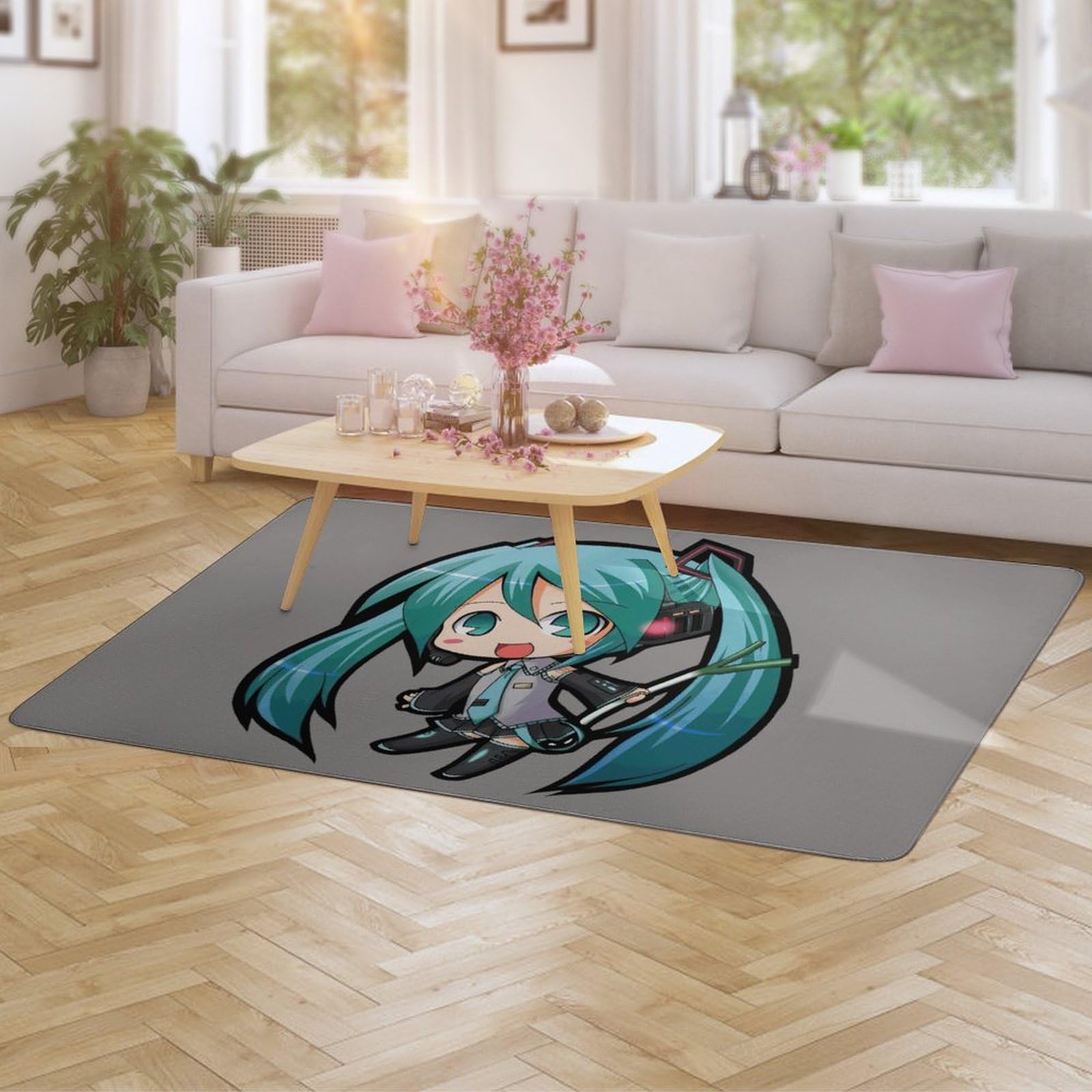 初音ミク　ラグ　125×160 カーペット　パントリー　キッズマット　レア　限定 Amazon｜カーペット 初音ミク ホットカーペット ラグカーペット 絨毯