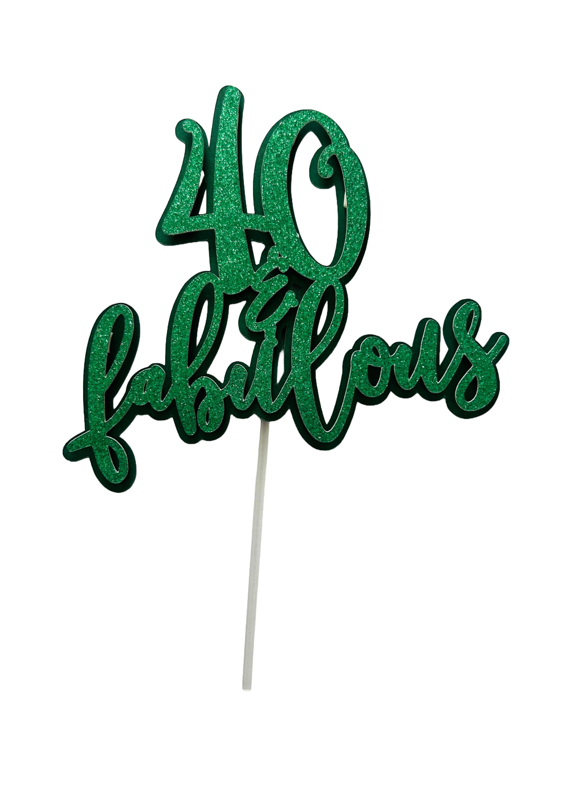 40th Birthday Cake Topper (Green)