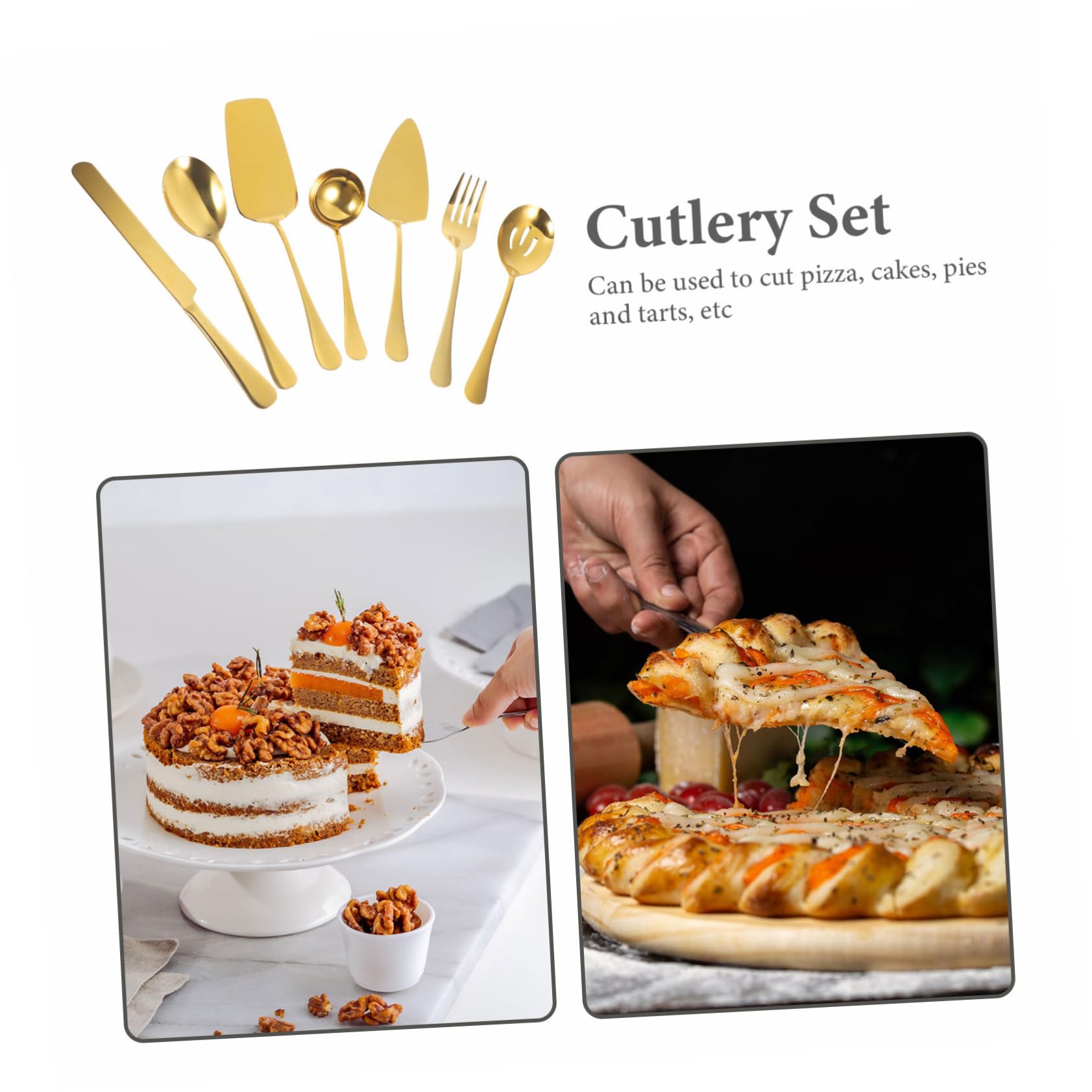Utensillos Para Tartas De Boda De Cubiertos Tenedores Inoxidable Pala Para Servir Kit Completo